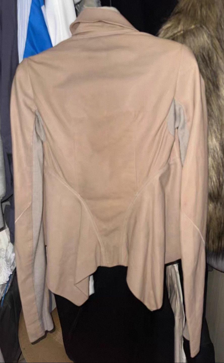 Rick Owens Rick Owens Lambskin Swallowtail Turtleneck Jacket Size XXS / US 00 / IT 34 - 3 Thumbnail