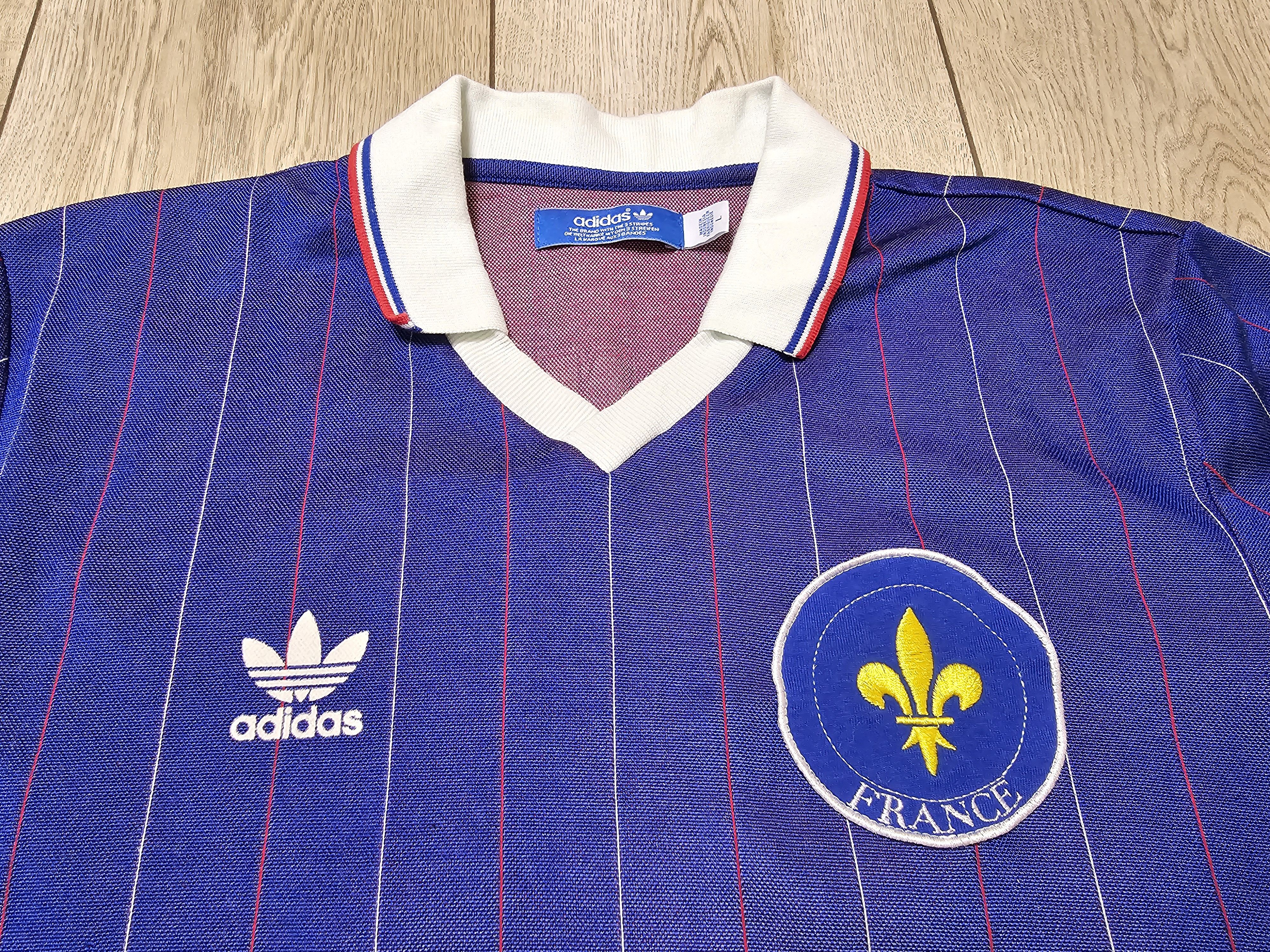 Adidas FRANCE 1982 HOME FOOTBALL SHIRT FRANCE SOCCER JERSEY Size US L / EU 52-54 / 3 - 3 Thumbnail