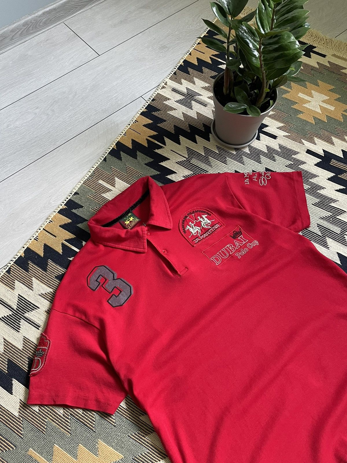 Other Vintage La Martina Dubai Polo Chief Kief Logo T-shirt Size US L / EU 52-54 / 3 - 4 Thumbnail