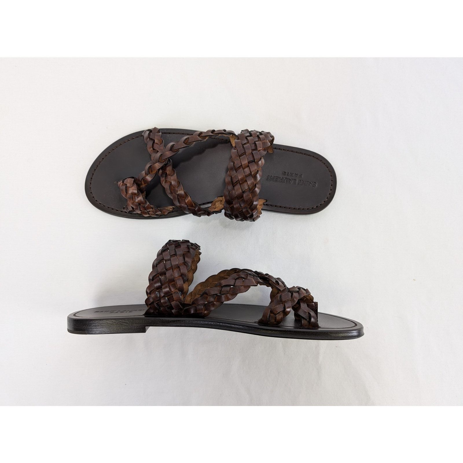Saint Laurent Paris o1rshd1 Neil 05 Sandal Slipper slide in Dark Brown Size US 11 / EU 44 - 22 Thumbnail