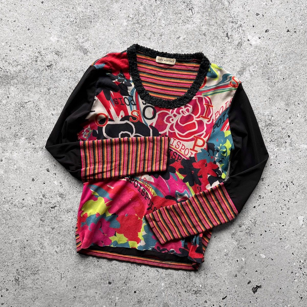 Vintage Aldo Martins Womens Vintage Viscose Y2K Printed LS Shirt Size M / US 6-8 / IT 42-44 - 1 Thumbnail