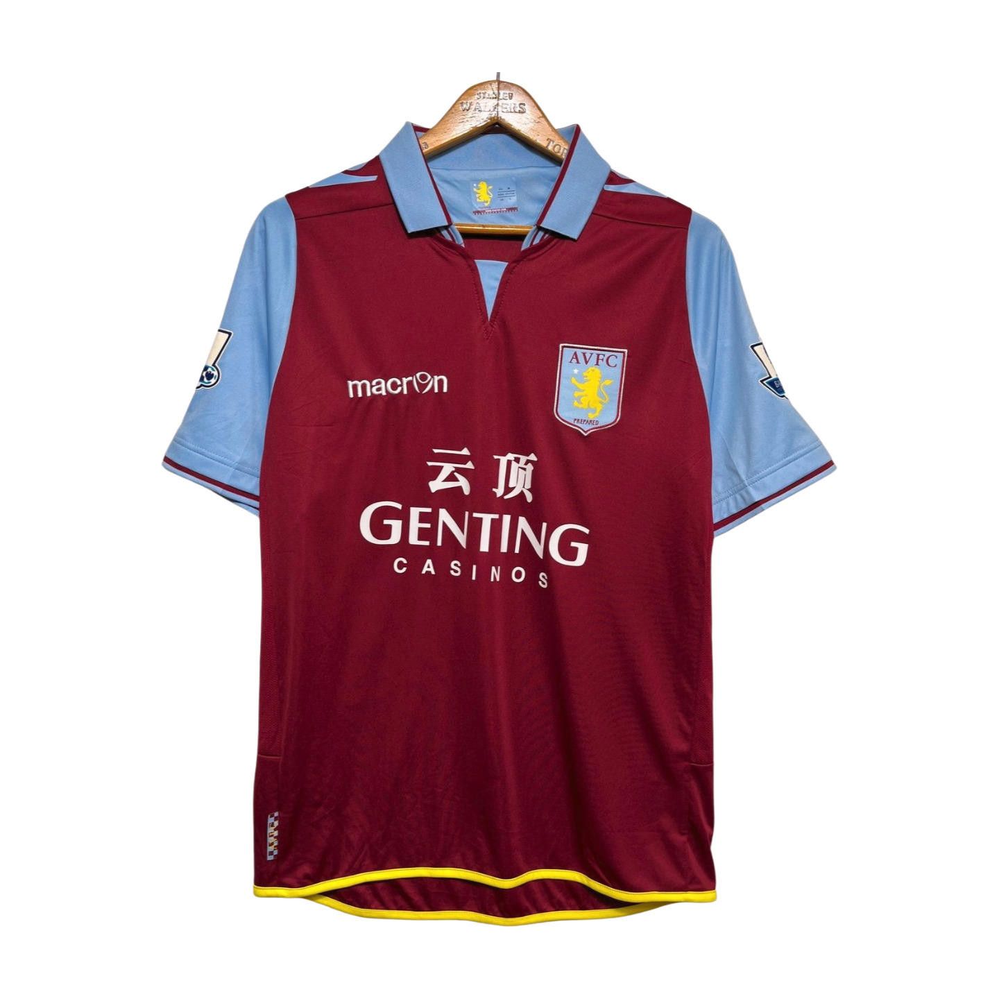 Macron Aston Villa FC 2012 Signed Clark #21 Home Macron Jersey M Size US M / EU 48-50 / 2 - 4 Thumbnail