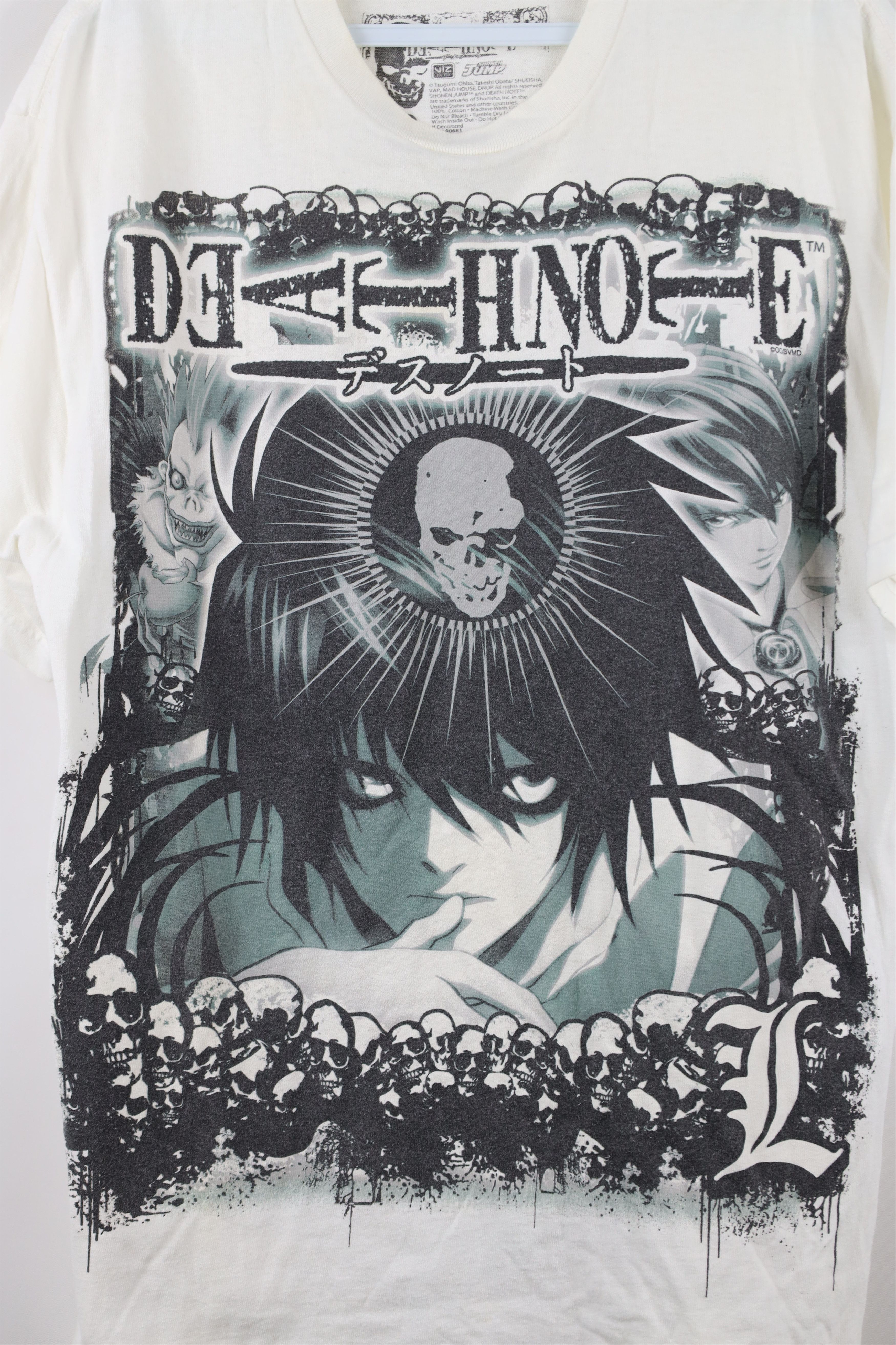 Vintage Vintage Shonen Jump Deathnote Anime Manga Skull T-Shirt Size US M / EU 48-50 / 2 - 4 Thumbnail