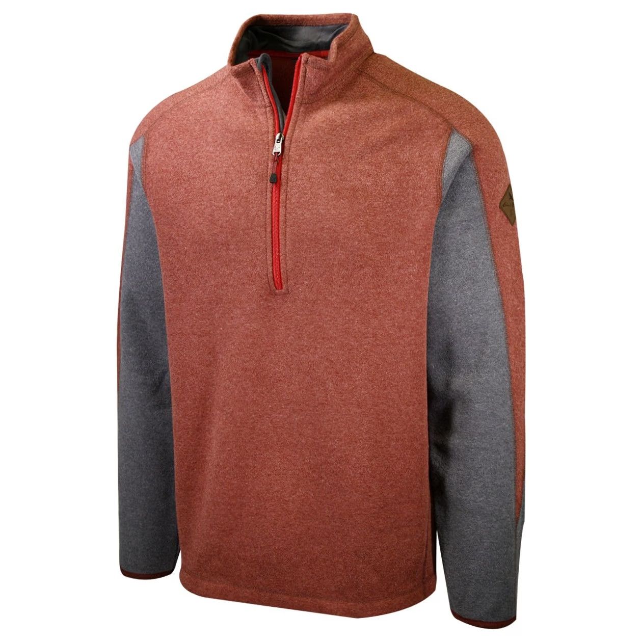 Under Armour Eddie Bauer Heather Cocoa Grey Sleeve Mountain Fleece 1/2-Zip Sweater Men's M Size US M / EU 48-50 / 2 - 2 Thumbnail