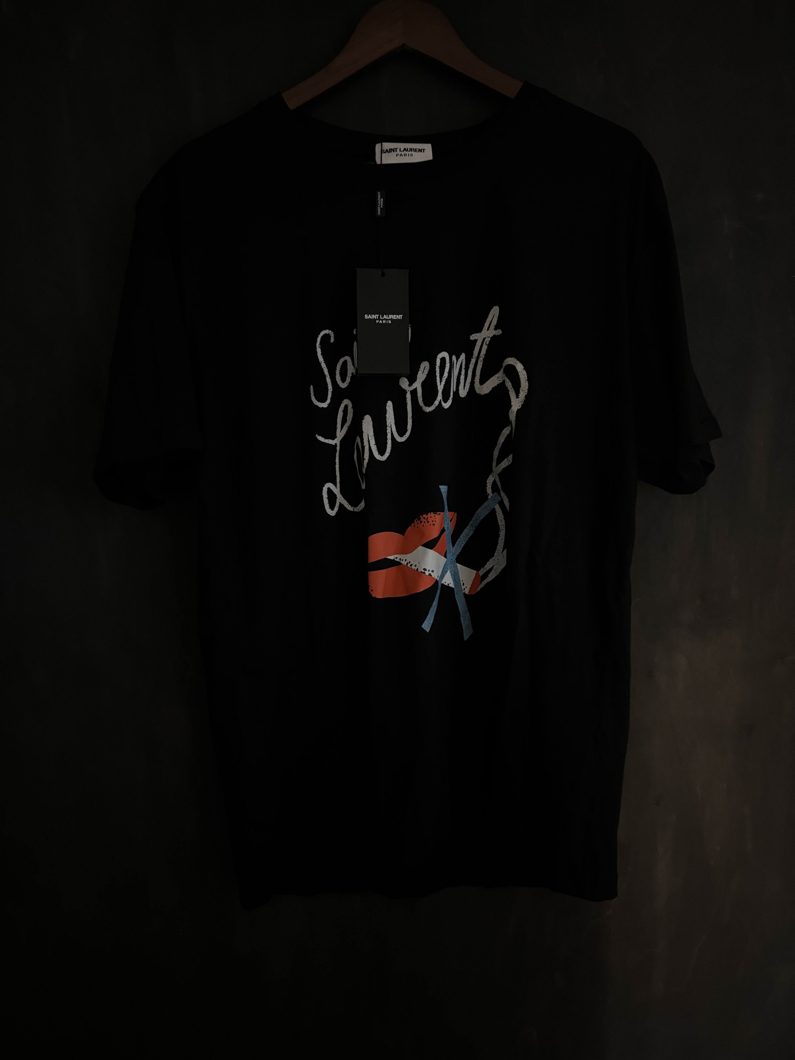 Yves Saint Laurent Saint Laurent Black 'Smoking Kills' Tee Size US L / EU 52-54 / 3 - 1 Thumbnail