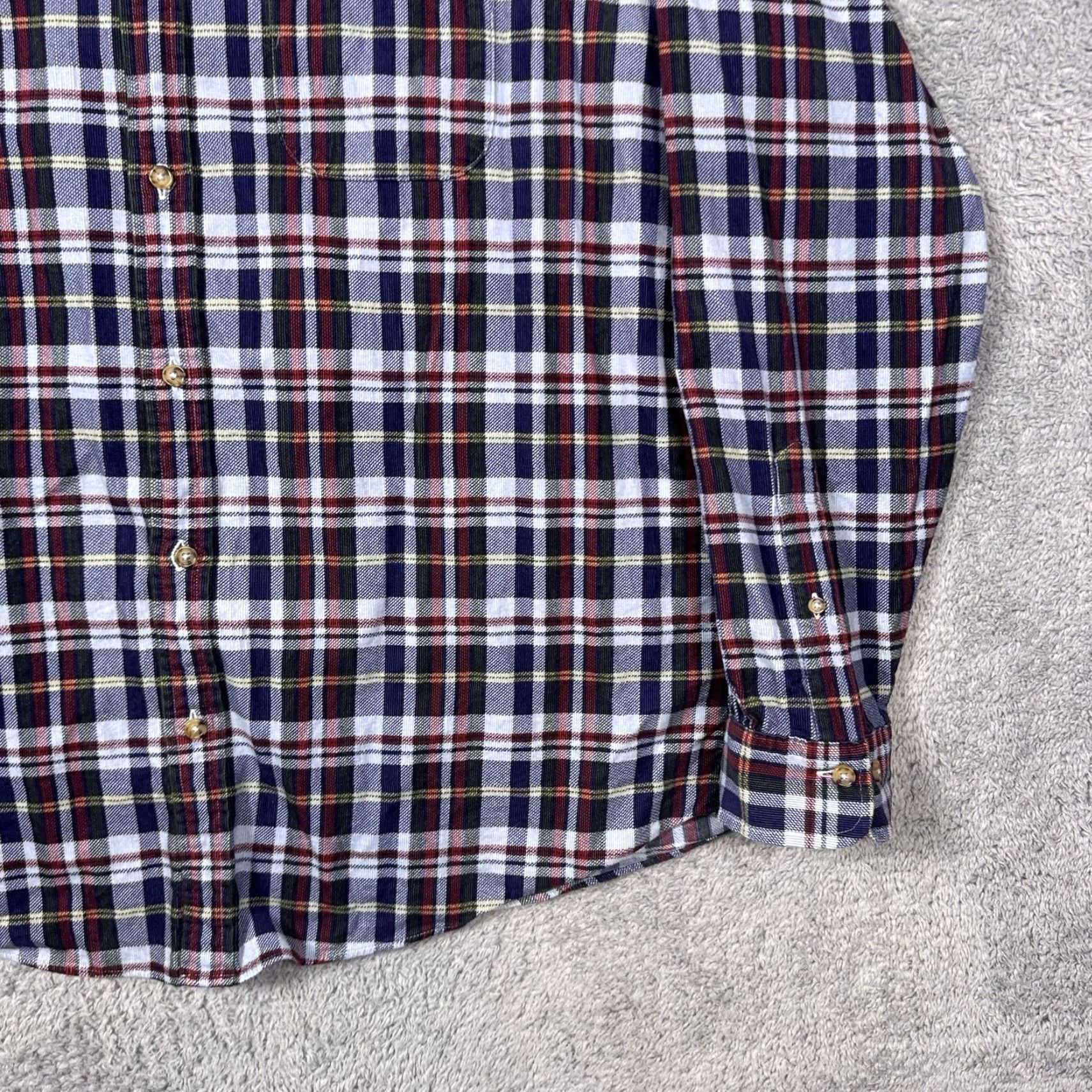 Brooks Brothers Brooks Brothers Corduroy Shirt Mens XL Multicolor Plaid 1818 Button-Up Long Sleeve Casual Regular Shirt Size US XL / EU 56 / 4 - 4 Thumbnail