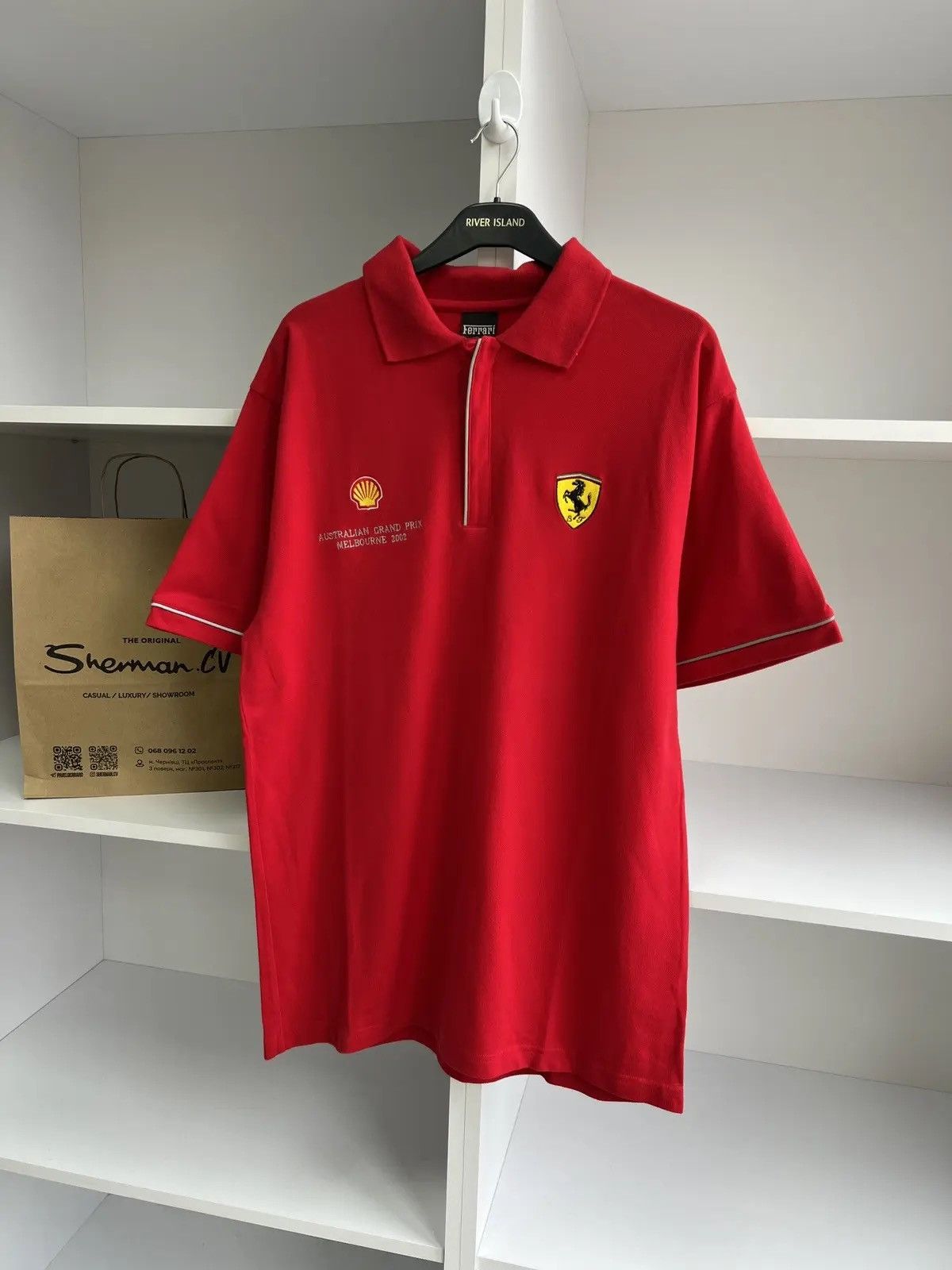 Ferrari × Vintage Vintage Ferrari 2002 Australian Grand Prix Melbourne polo Size US L / EU 52-54 / 3 - 2 Thumbnail
