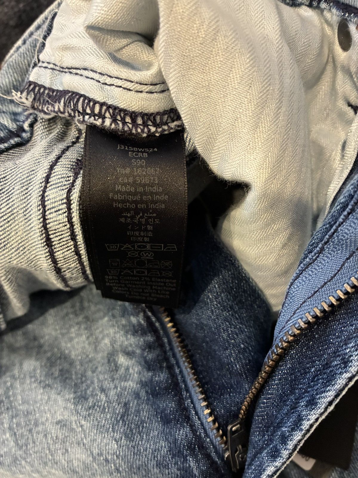 John Varvatos Wight Cloud Wash Slim Fit Jean 31 Size US 31 - 14 Thumbnail