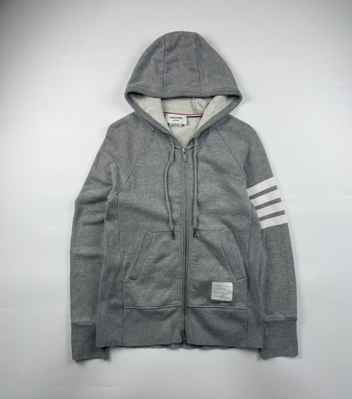 Thom Browne Thom Browne Classic Loopback 4-Bar Zip Hoodie Size US M / EU 48-50 / 2 - 3 Thumbnail