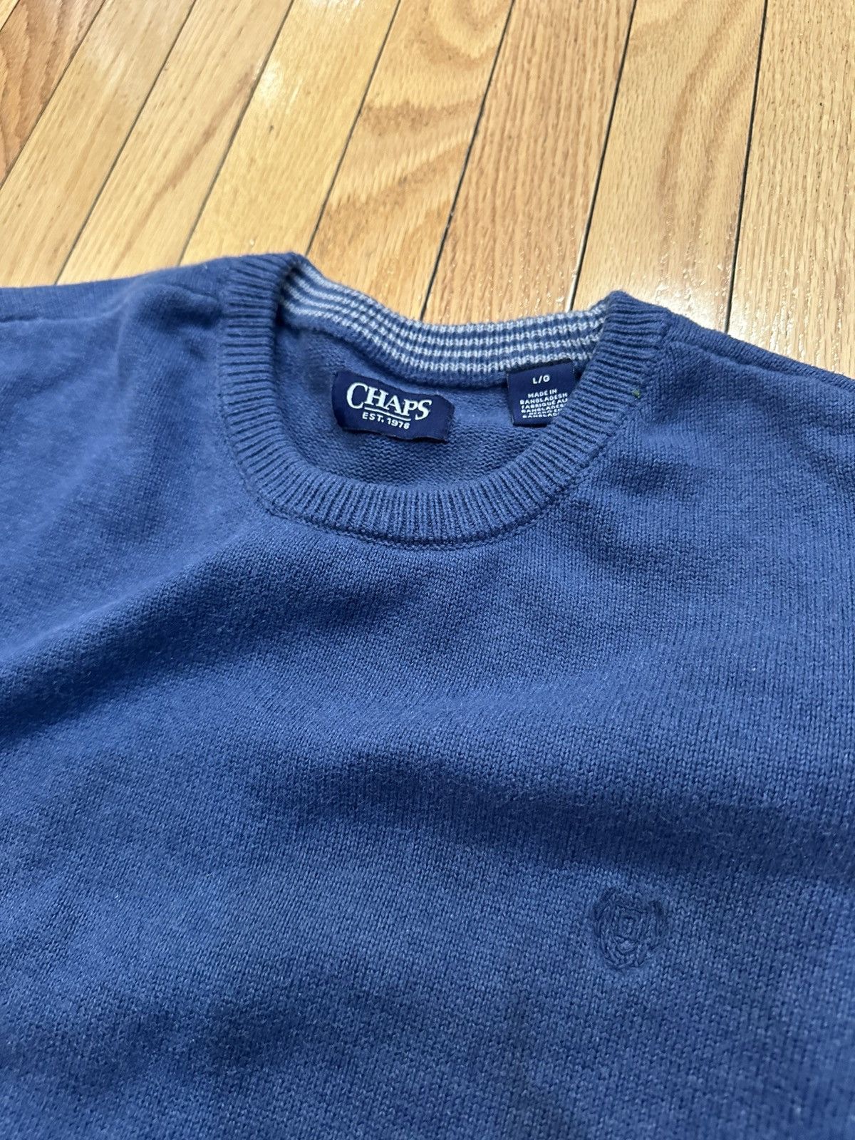 Chaps Vintage Chaps Cotton Sweater - Blue Size US L / EU 52-54 / 3 - 3 Thumbnail
