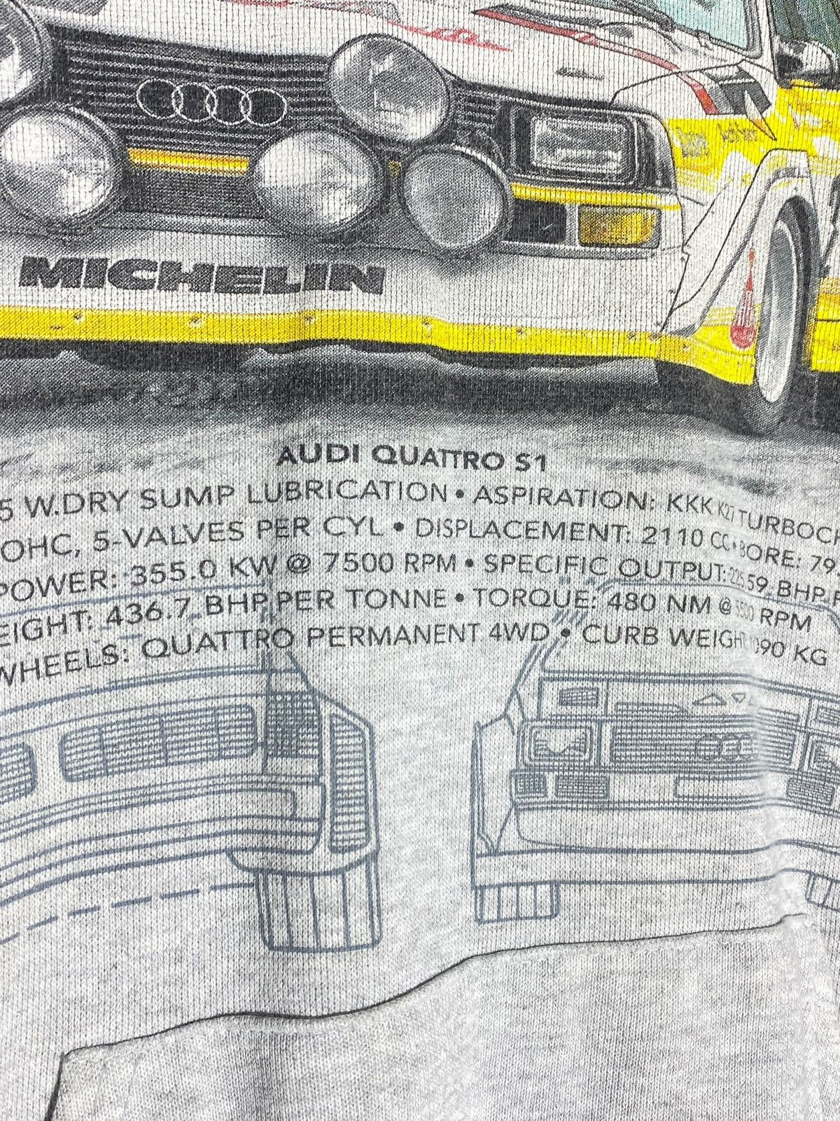 Vintage 🔥 VINTAGE AUDI QUATTRO RALLY HOODIE 90s WRC MICHELIN 🔥 Size US S / EU 44-46 / 1 - 3 Thumbnail