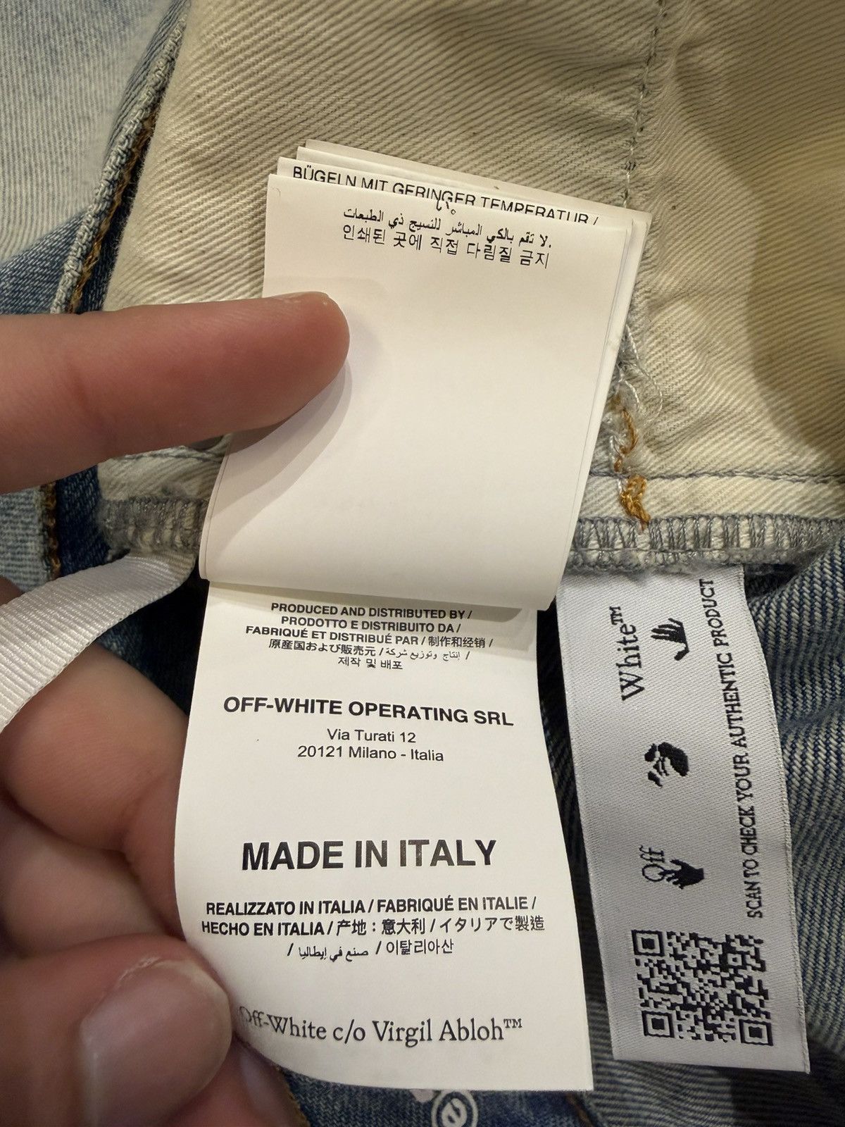 Off-White Off-White “Personal 2020” Blue Denim Jeans Size US 32 / EU 48 - 8 Thumbnail