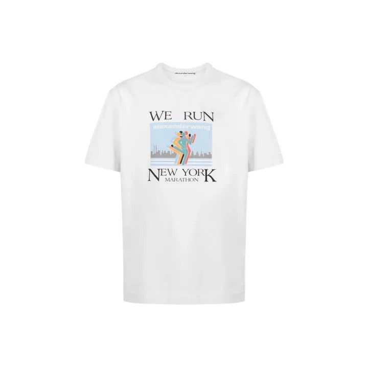 Alexander Wang Alexander Wang White Graphic Print T-Shirt 0079 Size M / US 6-8 / IT 42-44 - 1 Thumbnail