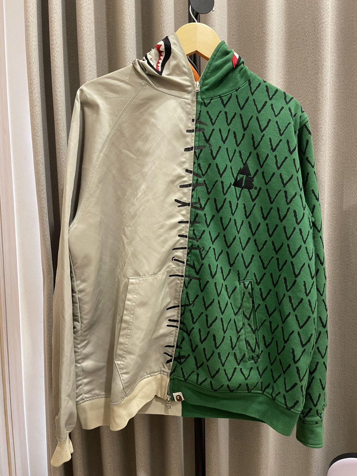 Bape × Lacoste Bape x Lacoste Shark/Alligator Hoodie | Grailed
