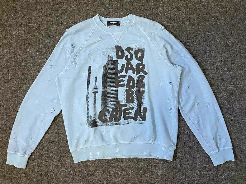Dsquared2 DSQUARED2 D2 Distressed Sweatshirt Size US XL / EU 56 / 4 - 1 Thumbnail