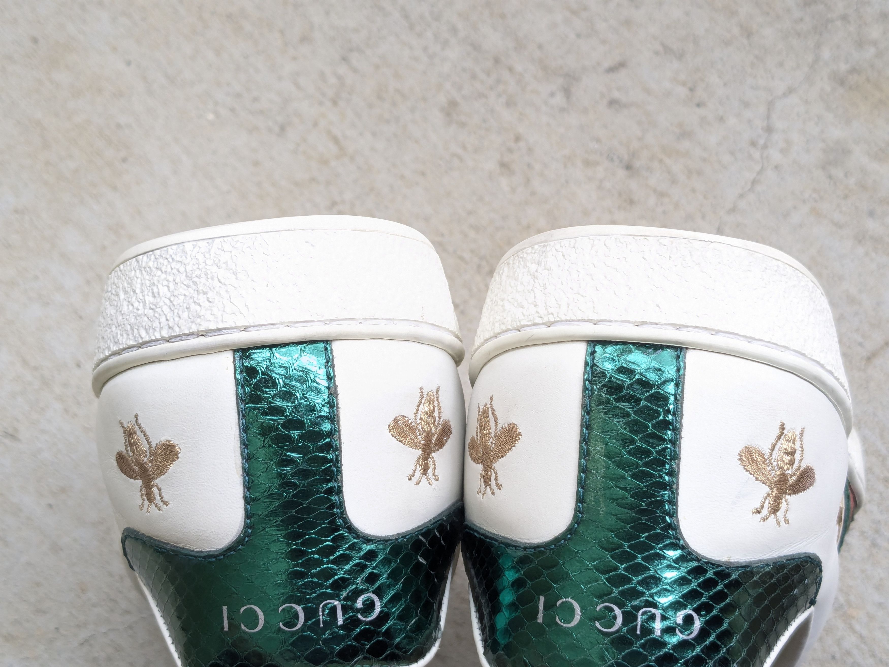 Gucci Gucci Ace Sneakers White Bee Stars Low 7 Leather Size US 7 / EU 40 - 17 Thumbnail