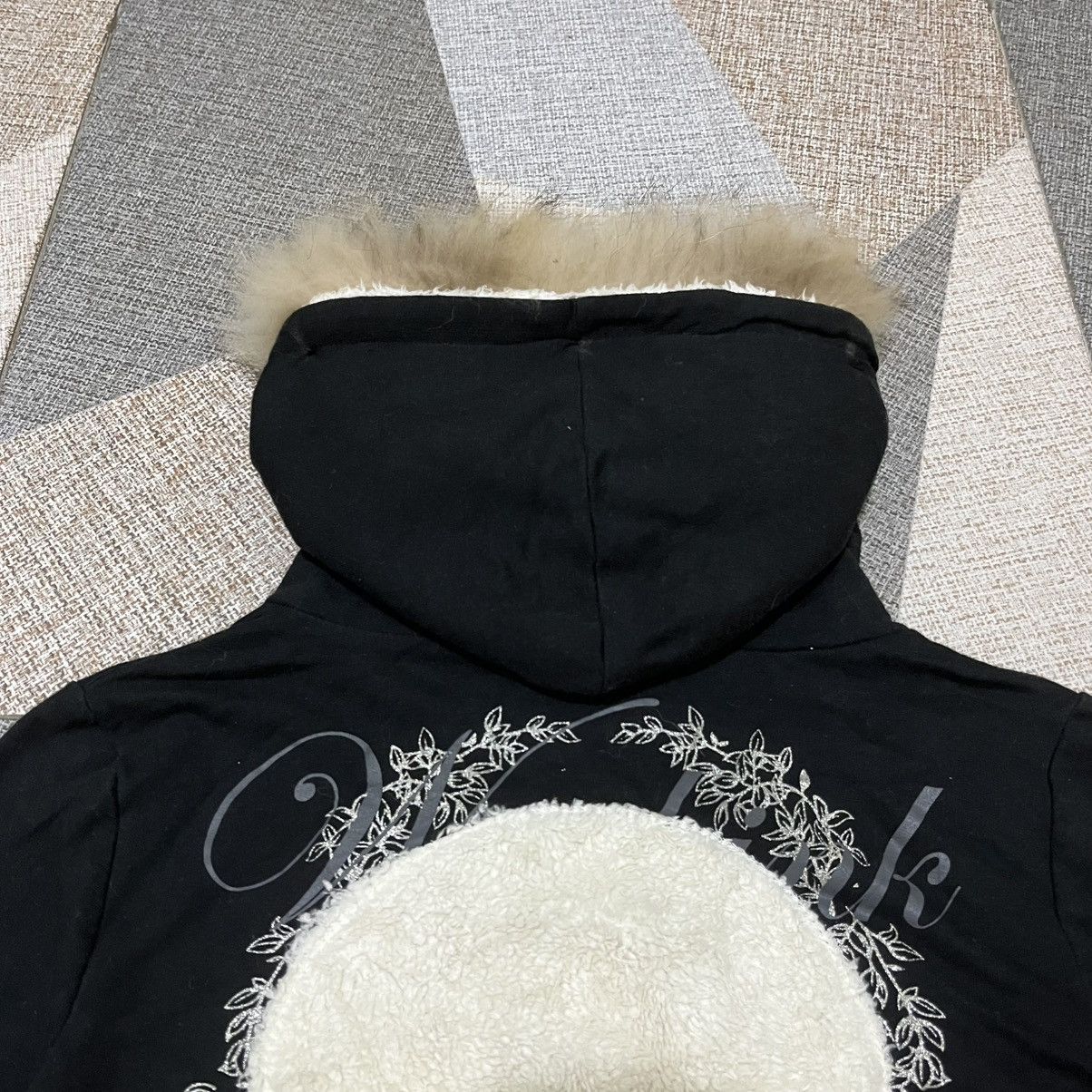 Japanese Brand Y2K MKR Skull Fur Hoodie Size US XS / EU 42 / 0 - 7 Thumbnail