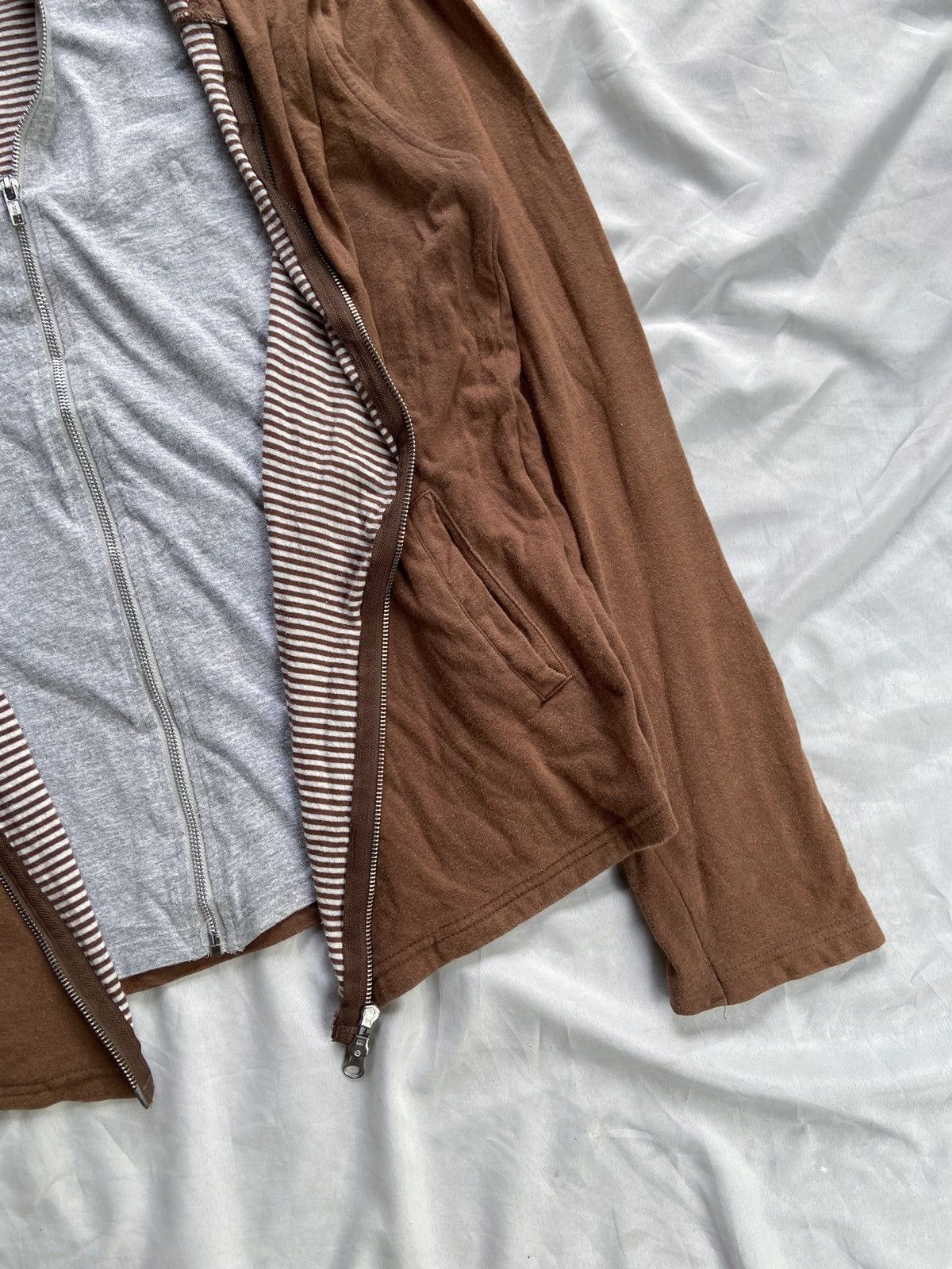 Japanese Brand JAPANESE DOUBLE LAYER ZIP HOODIE yohji yamamoto style Size US L / EU 52-54 / 3 - 7 Thumbnail