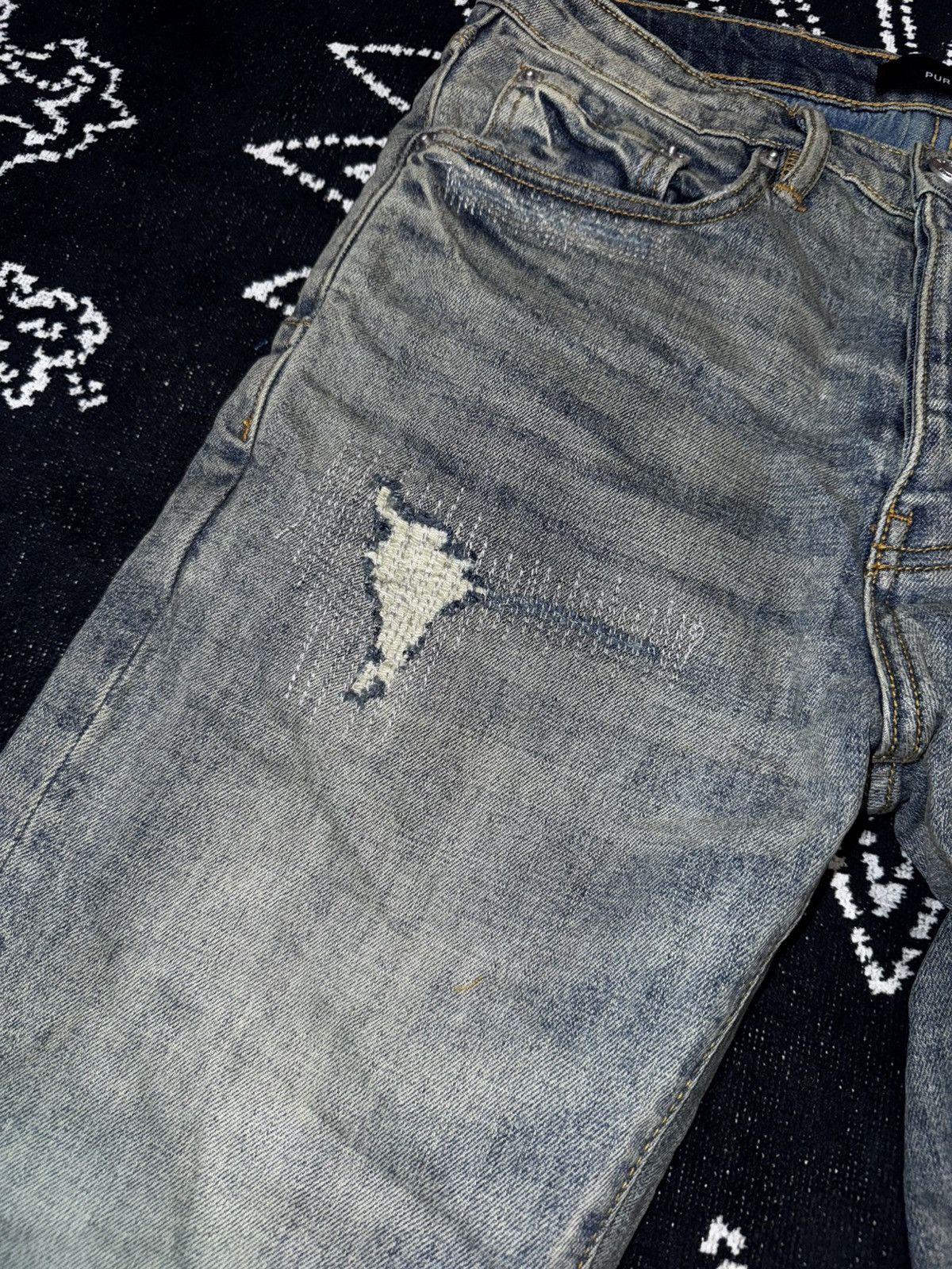 Purple Brand PURPLE BRAND DISTRESSED FADE AGED JEANS Size US 32 / EU 48 - 6 Thumbnail