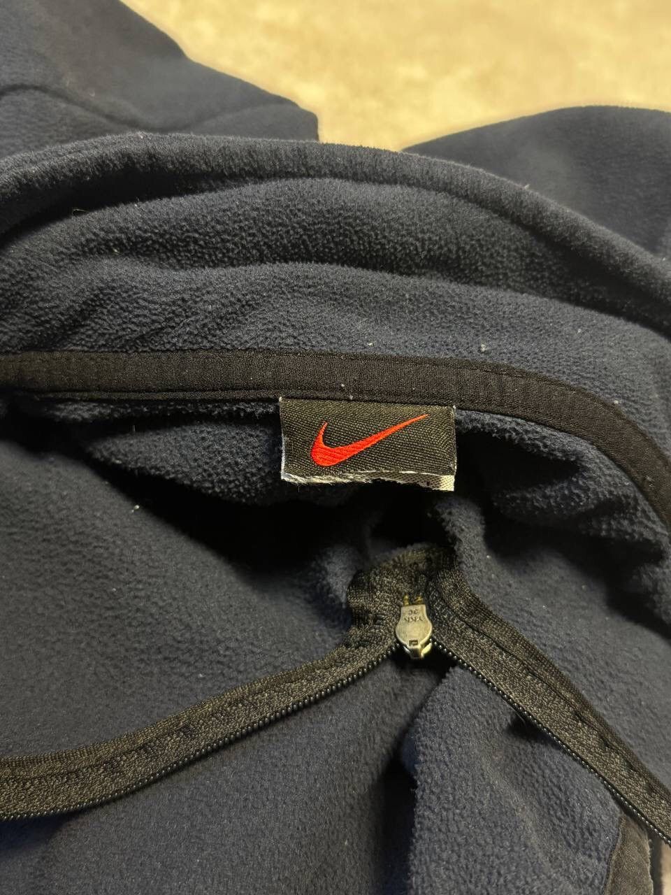 Nike × Vintage Vintage 90s Nike Zip 1/4 Fleece Sweatshirt Swoosh Logo Y2K Size US S / EU 44-46 / 1 - 6 Thumbnail