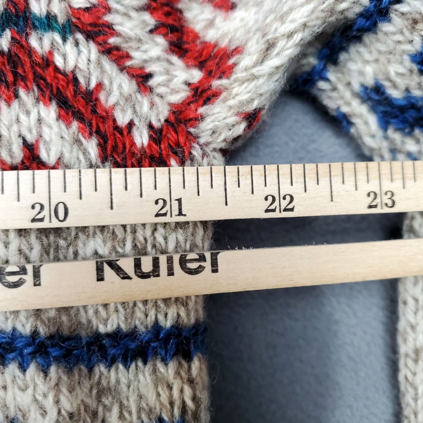 Lands' End Vintage Lands' End Sweater Women Large Beige Fair Isle Wool Blend Y2K Style - USA Knit - Long Sleeve Size L / US 10 / IT 46 - 7 Thumbnail
