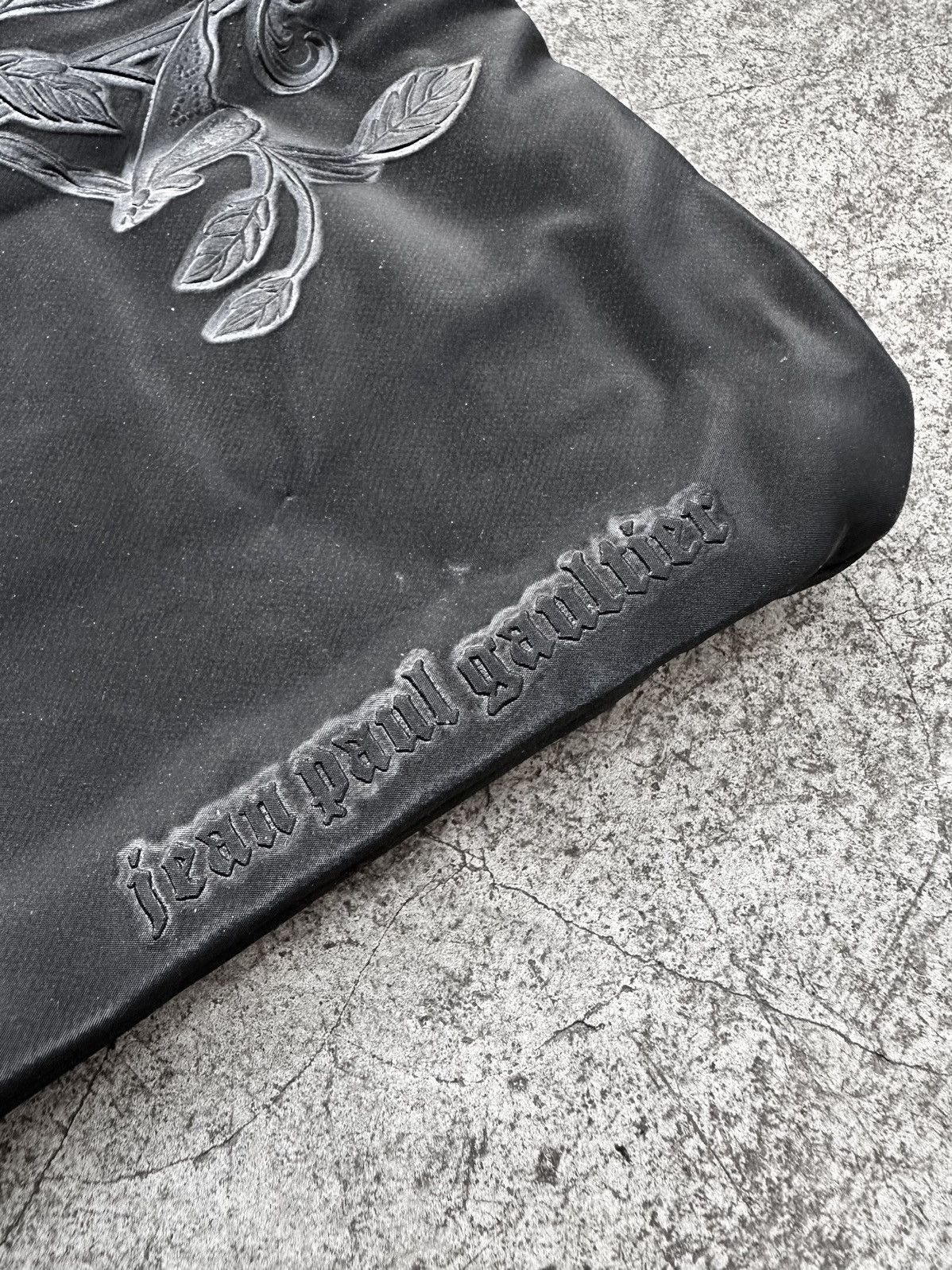 Jean Paul Gaultier Black Rose Embossed Pouch Size ONE SIZE - 3 Thumbnail