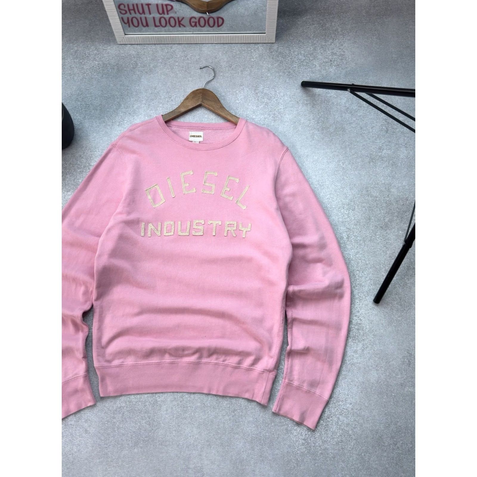 Diesel VINTAGE Diesel Sweatshirt Men L Pink Logo 90s Y2K Streetwear Designer Pullover Casual Size US L / EU 52-54 / 3 - 2 Thumbnail