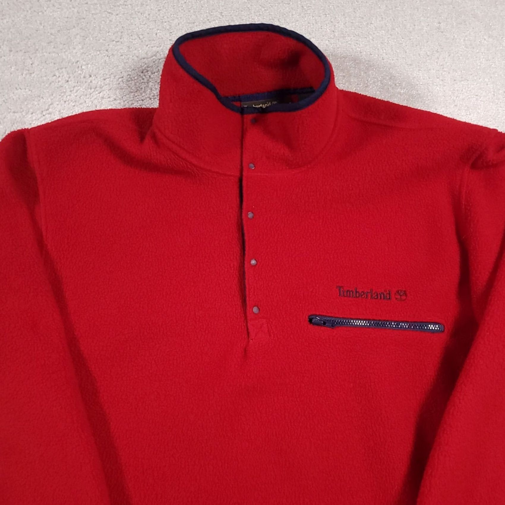Timberland VINTAGE Timberland Weather Gear Jacket Fleece Mens L Red 1/4 Snap USA Made Size US L / EU 52-54 / 3 - 3 Thumbnail