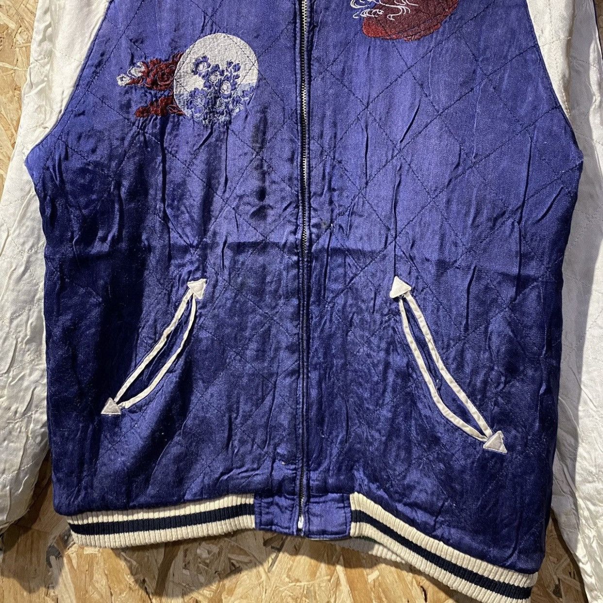 Japanese Brand × Vintage 🔥Japanese Archive Sukajan Velvet reversible jacket Size US L / EU 52-54 / 3 - 10 Thumbnail