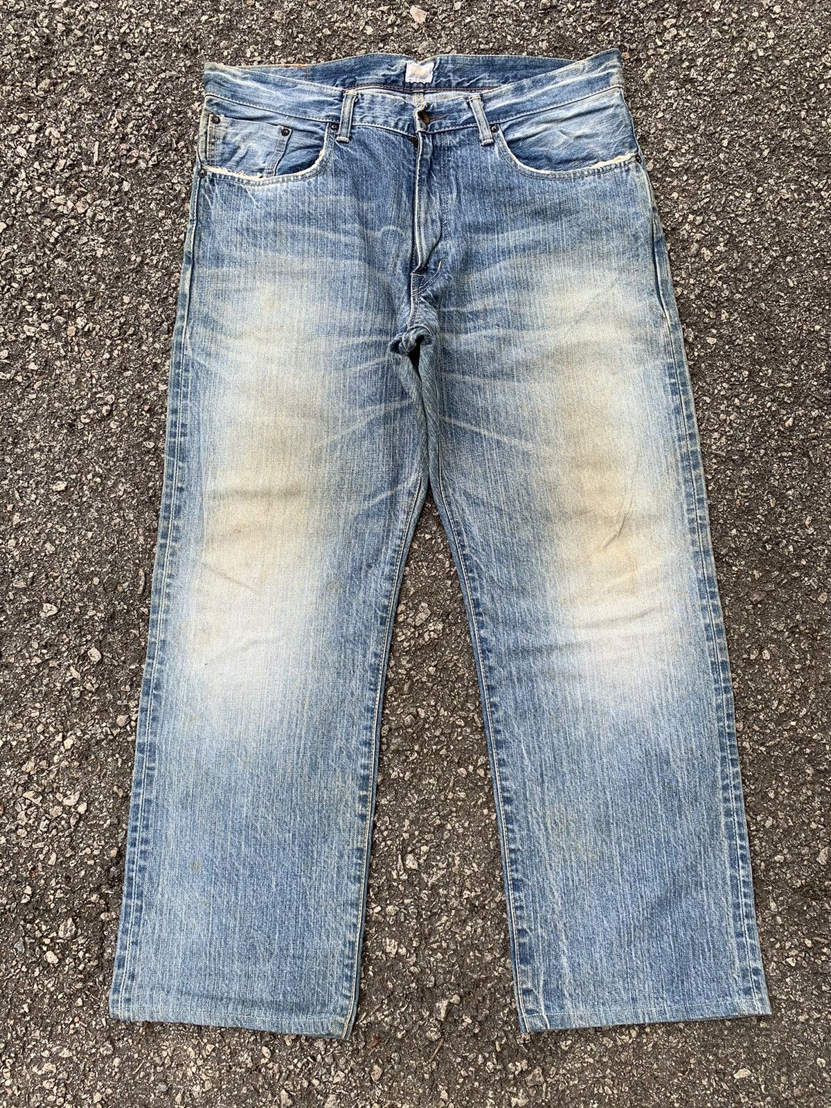 Kapital Edwin Selvedge 505Z Mudwash Distressed Denim Size US 37 - 1 Thumbnail