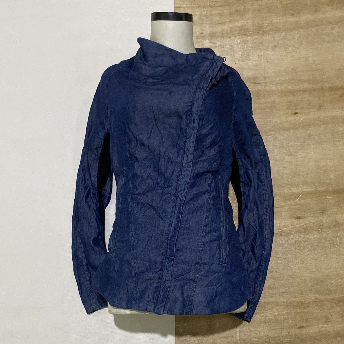 Helmut lang silky denim moto jacket