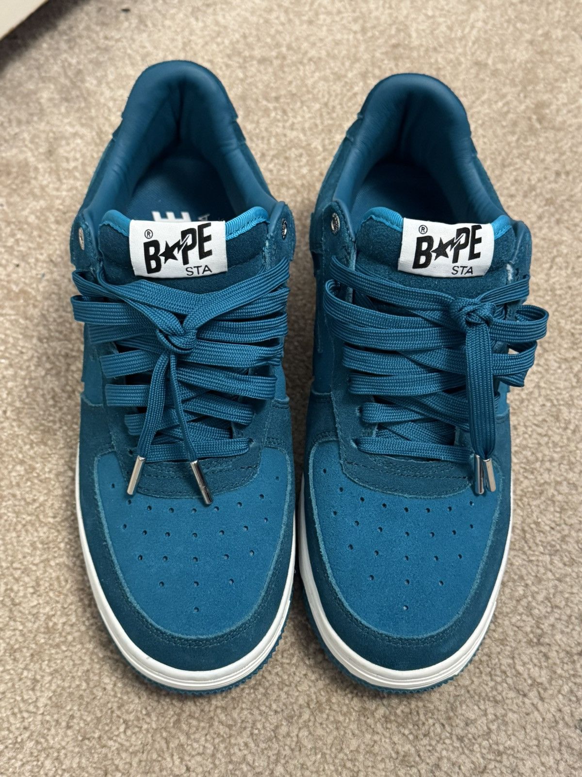 Bape Blue/Green Bapestas Size US 9 / EU 42 - 2 Thumbnail