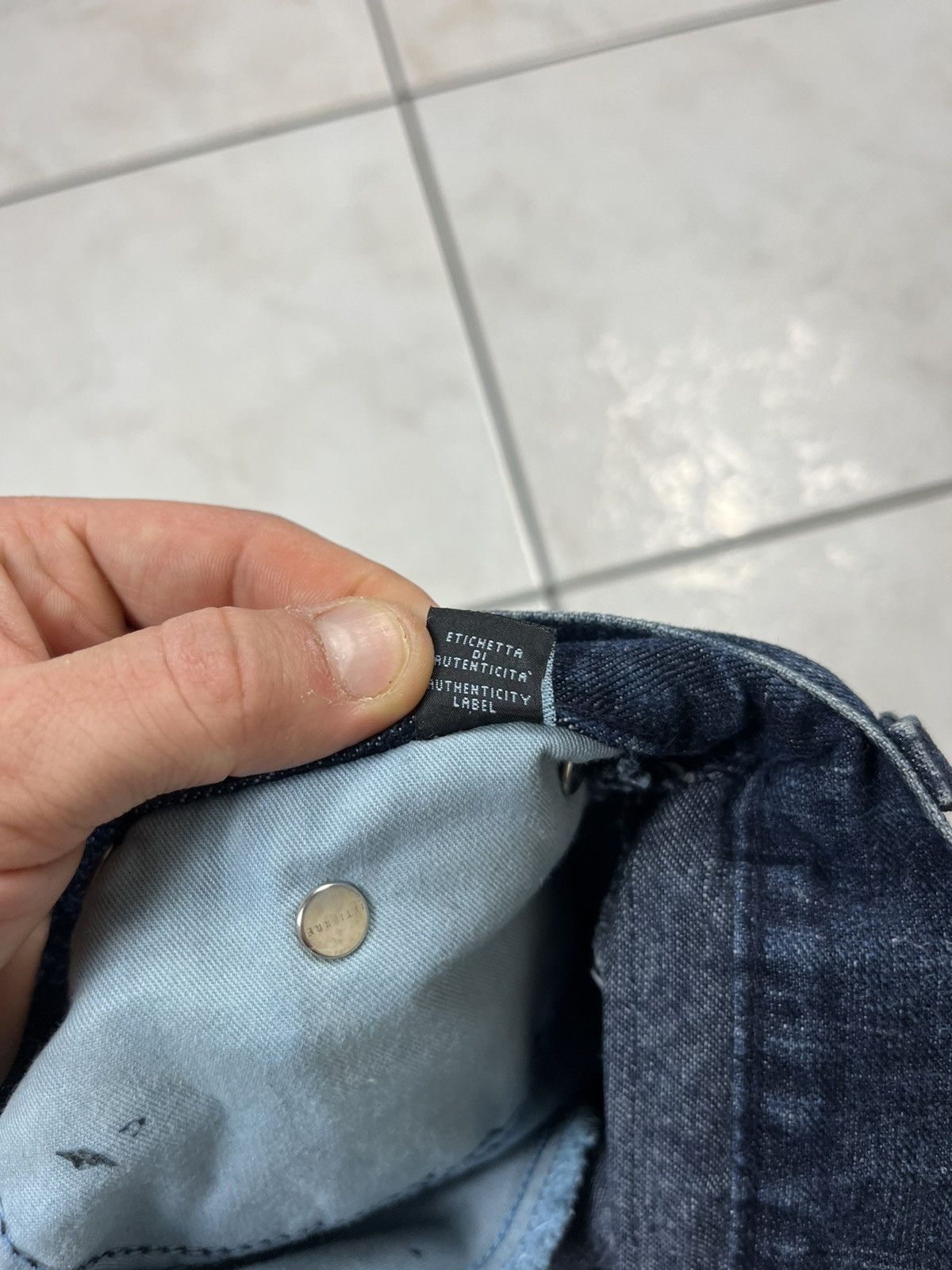 Versace × Versace Jeans Couture × Vintage Vintage Versace Jeans Couture denim pants shiny soaked dip Size 30" / US 8 / IT 44 - 25 Thumbnail
