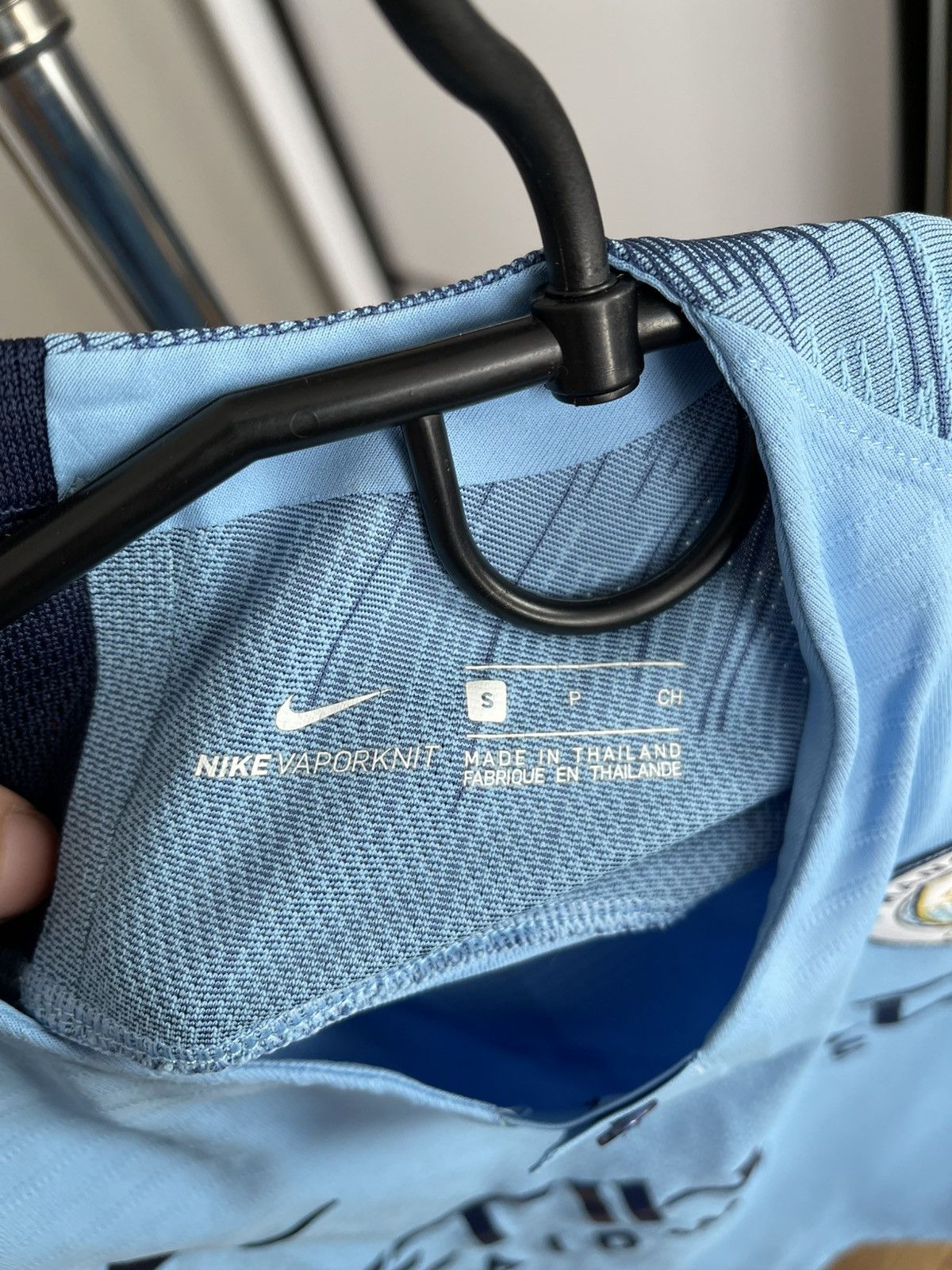 Nike 2018/2019 Nike Manchester City Player Issue Match Worn Shirt Size US S / EU 44-46 / 1 - 13 Thumbnail