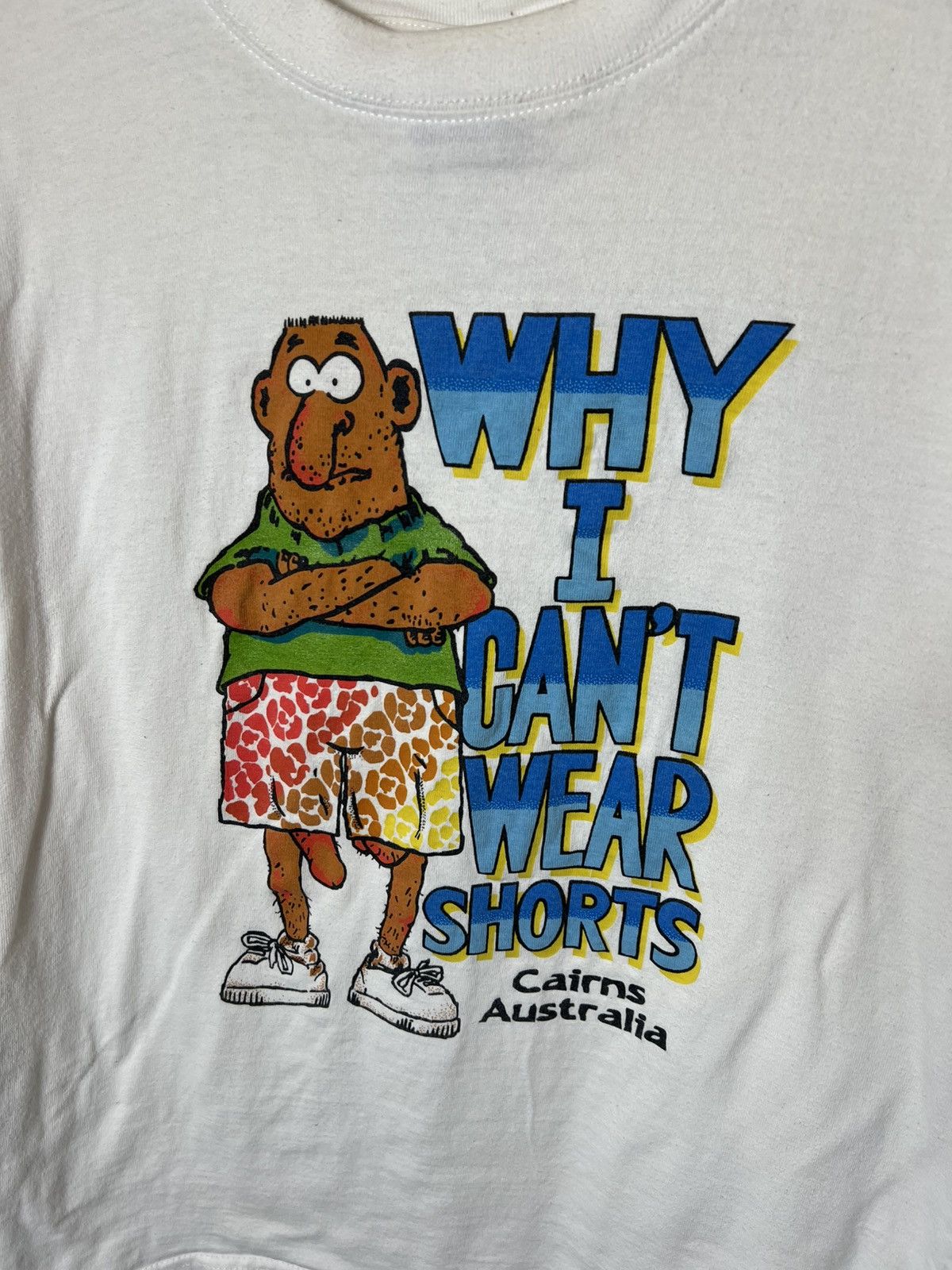 Vintage Vintage streetwear Humor Why I can’t Wear Shorts Funny Tee Size US S / EU 44-46 / 1 - 2 Thumbnail