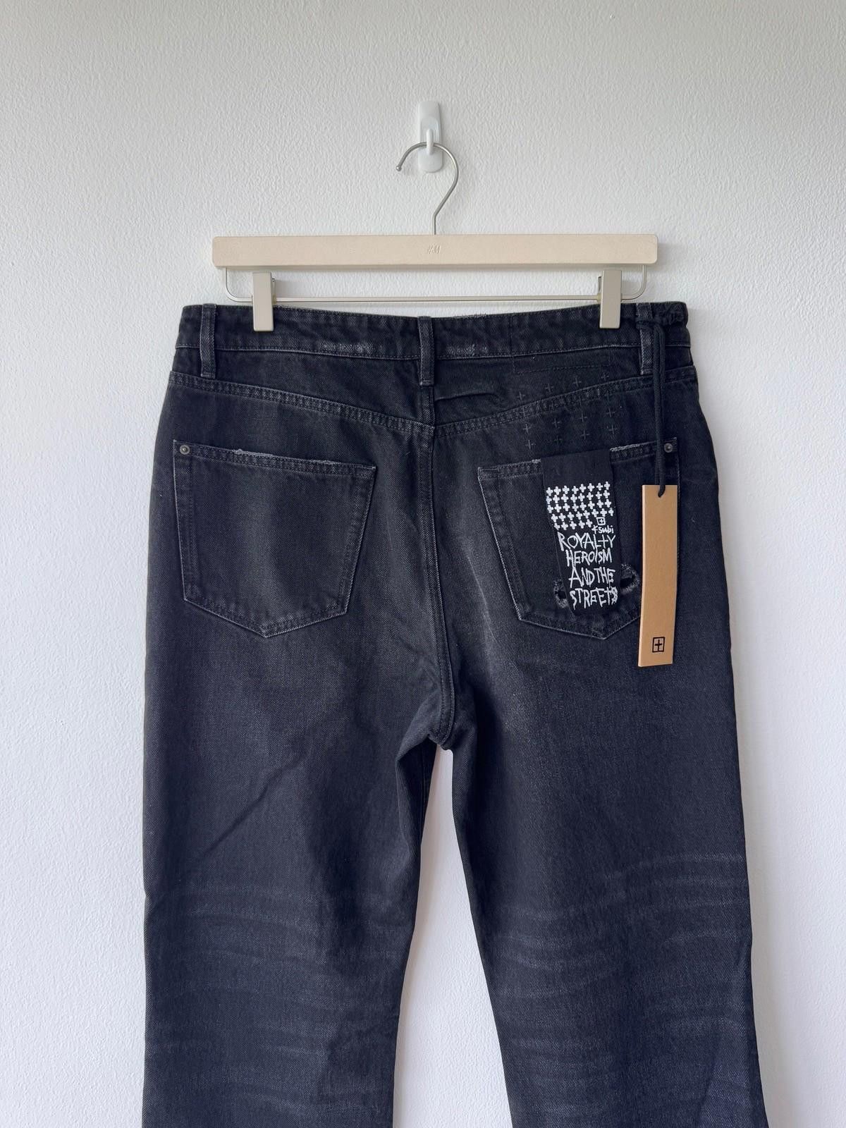 Ksubi new Ksubi mens denim jean anti k wide king hit faded black Size US 32 / EU 48 - 6 Thumbnail