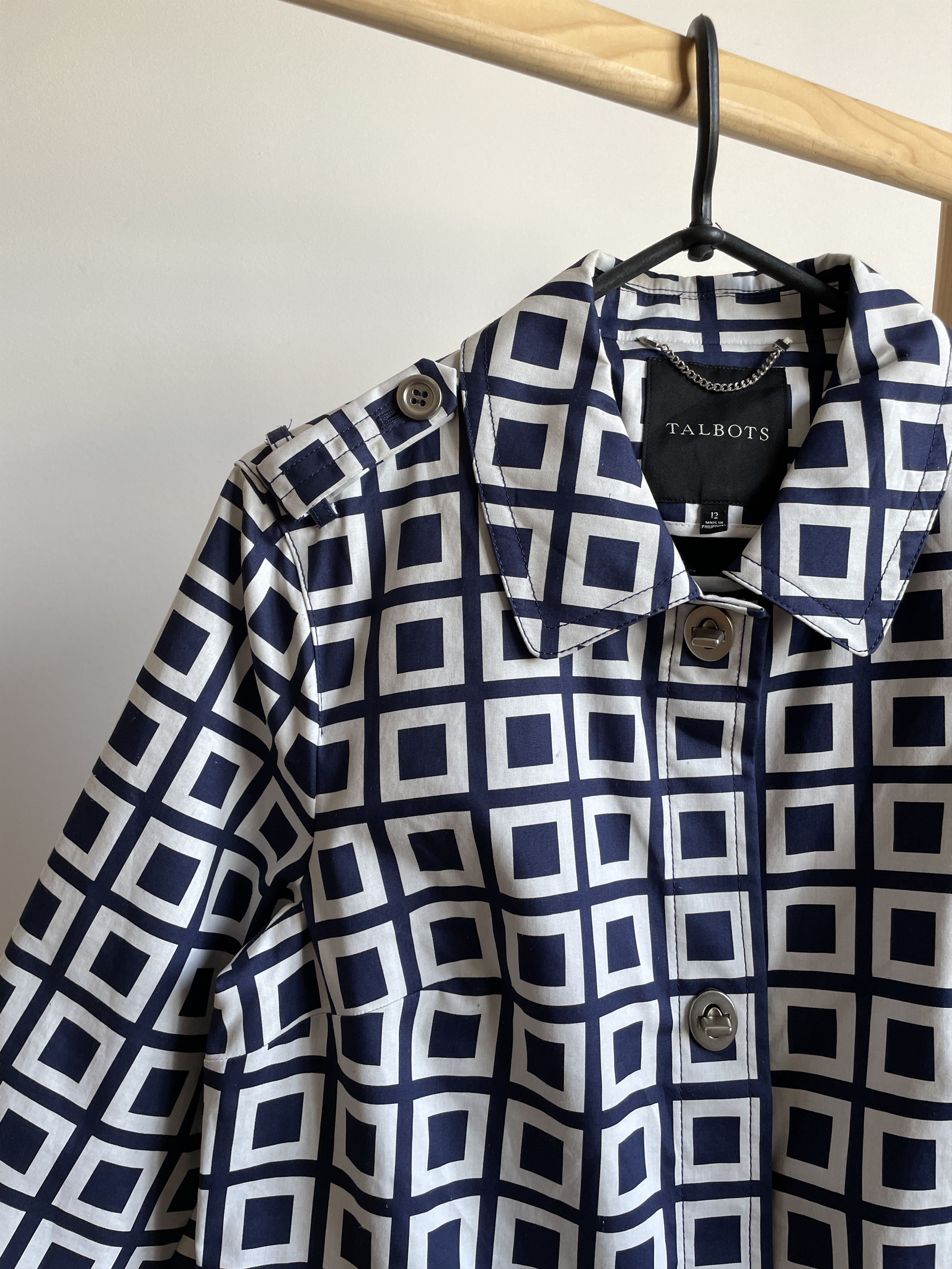Talbots Talbots Womens Geometrical Pattewn Rain Coat Size 12 Size XL / US 12-14 / IT 48-50 - 5 Thumbnail