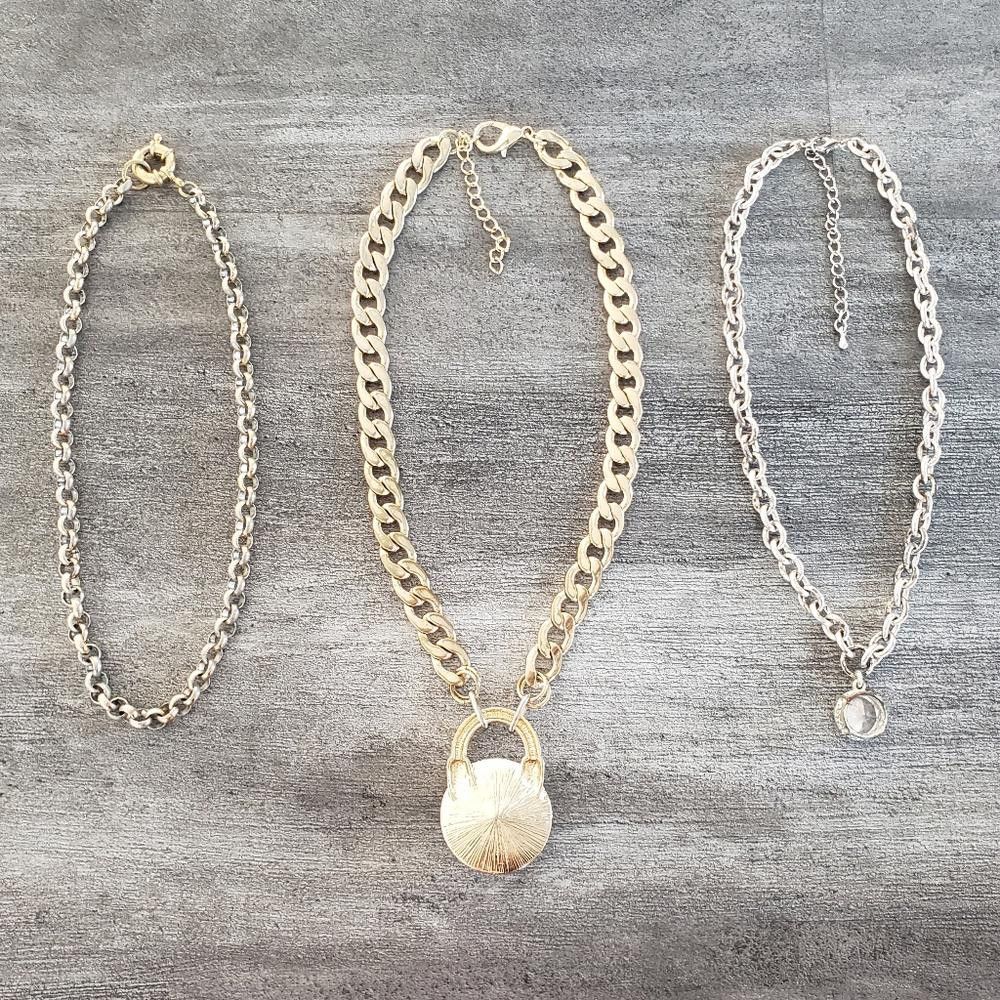 Designer Double Diamond Chain Necklace Bundle Size ONE SIZE - 2 Thumbnail