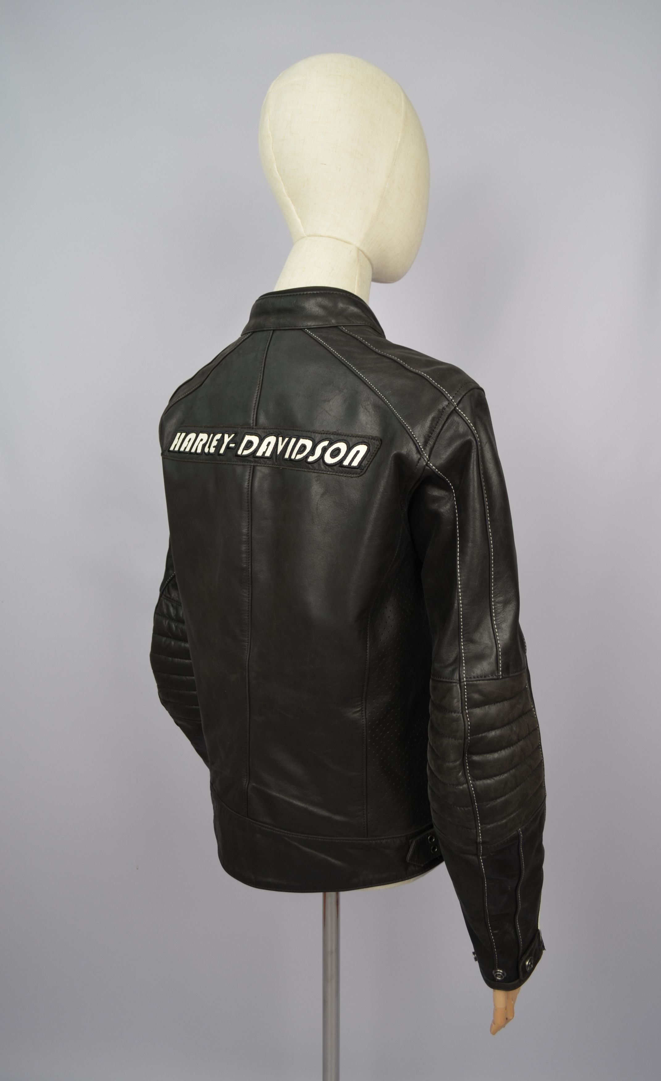 Harley Davidson Harley Davidson Zadar Womens Perforated Leather Biker Jacket Size L / US 10 / IT 46 - 12 Thumbnail