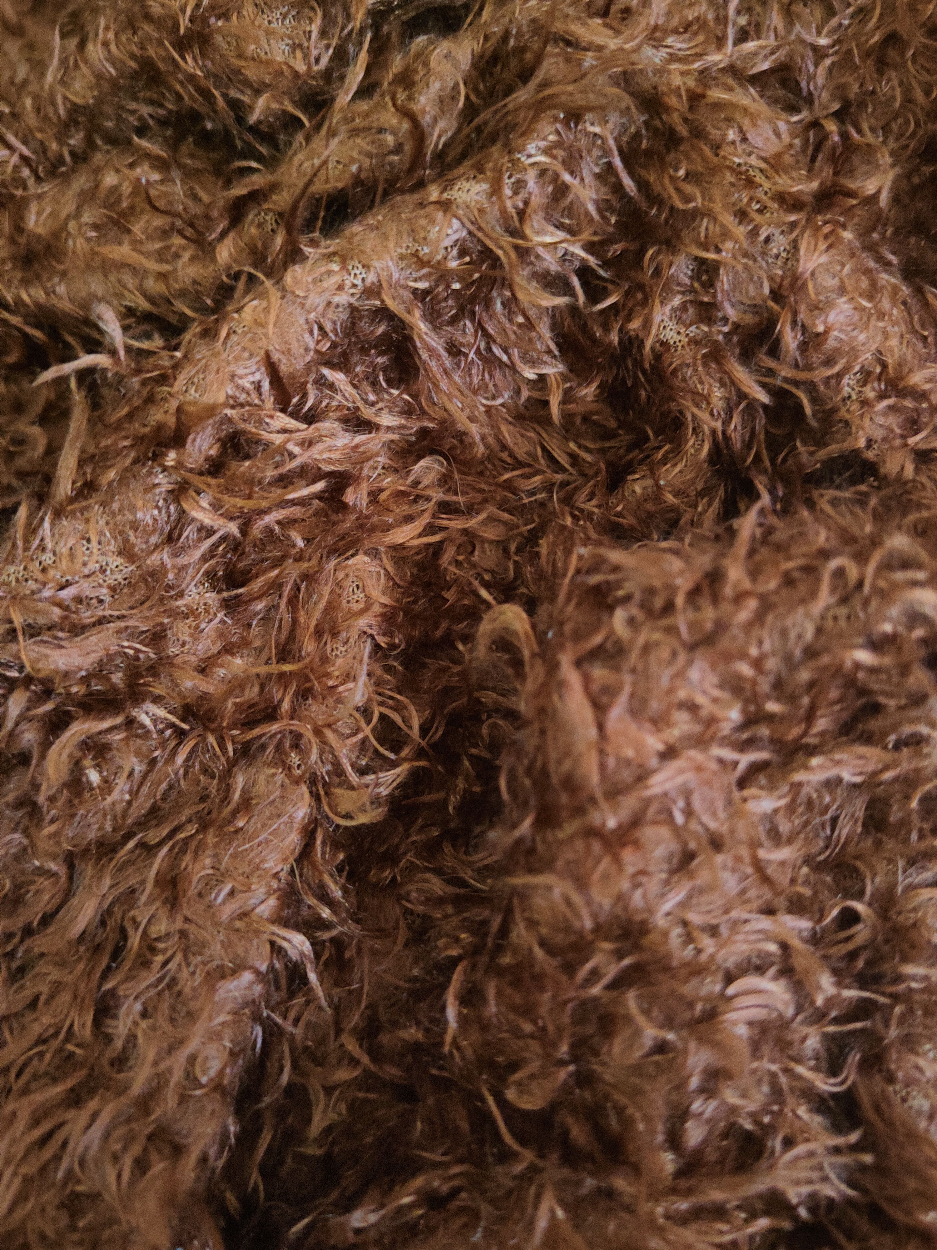 Japanese Brand DL Rope Picnic Brown Fur Mohair Knitwear #46-500 Size XS / US 0-2 / IT 36-38 - 12 Thumbnail
