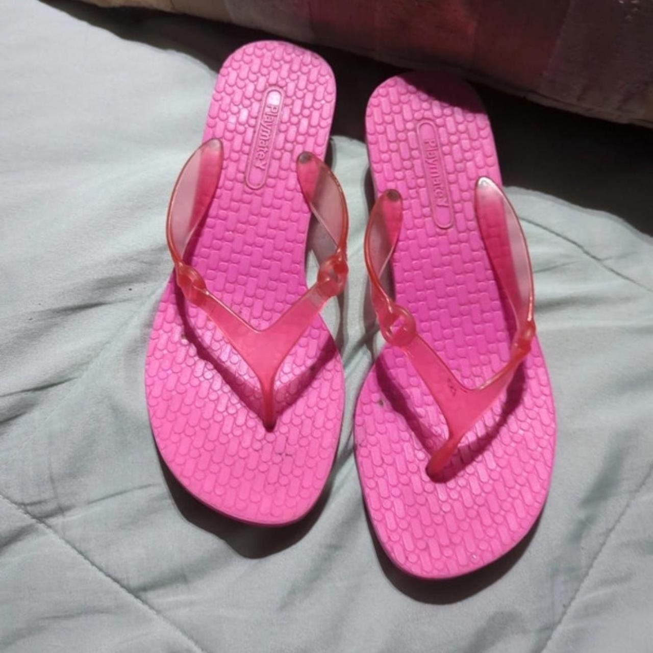 Other Vintage y2k hot pink kitten heeled flip flops Size US 7.5 / IT 37.5 - 5 Thumbnail