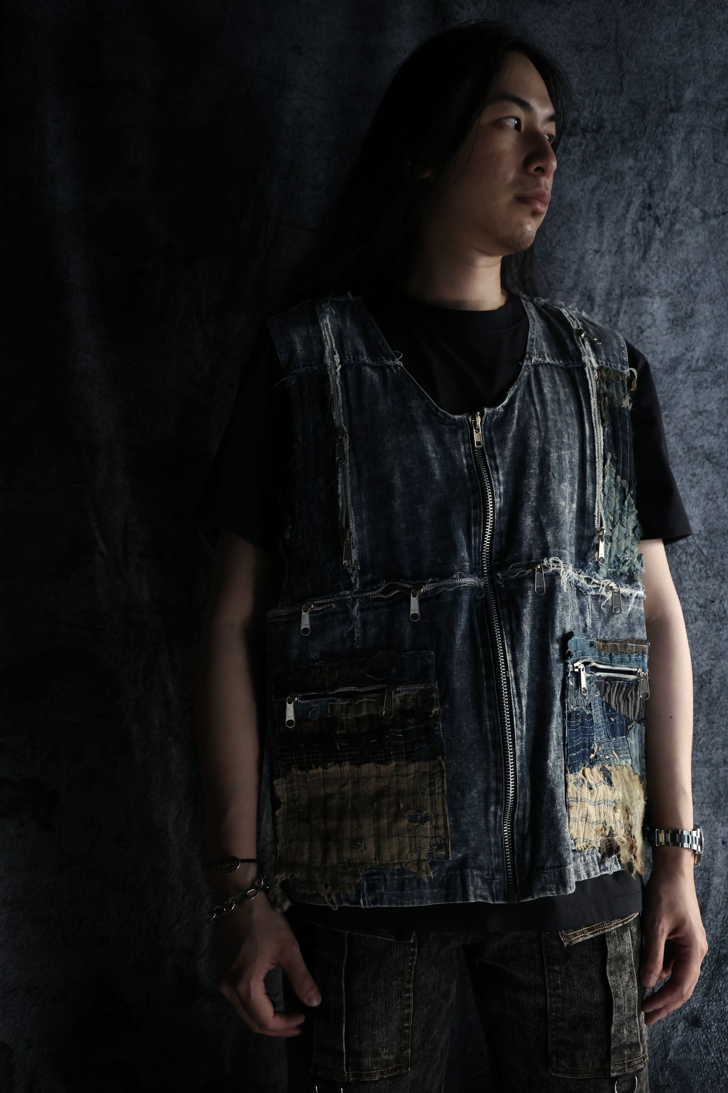 Hana Indigo Denim vest Boro the vintage japan textiles Size US S / EU 44-46 / 1 - 2 Thumbnail
