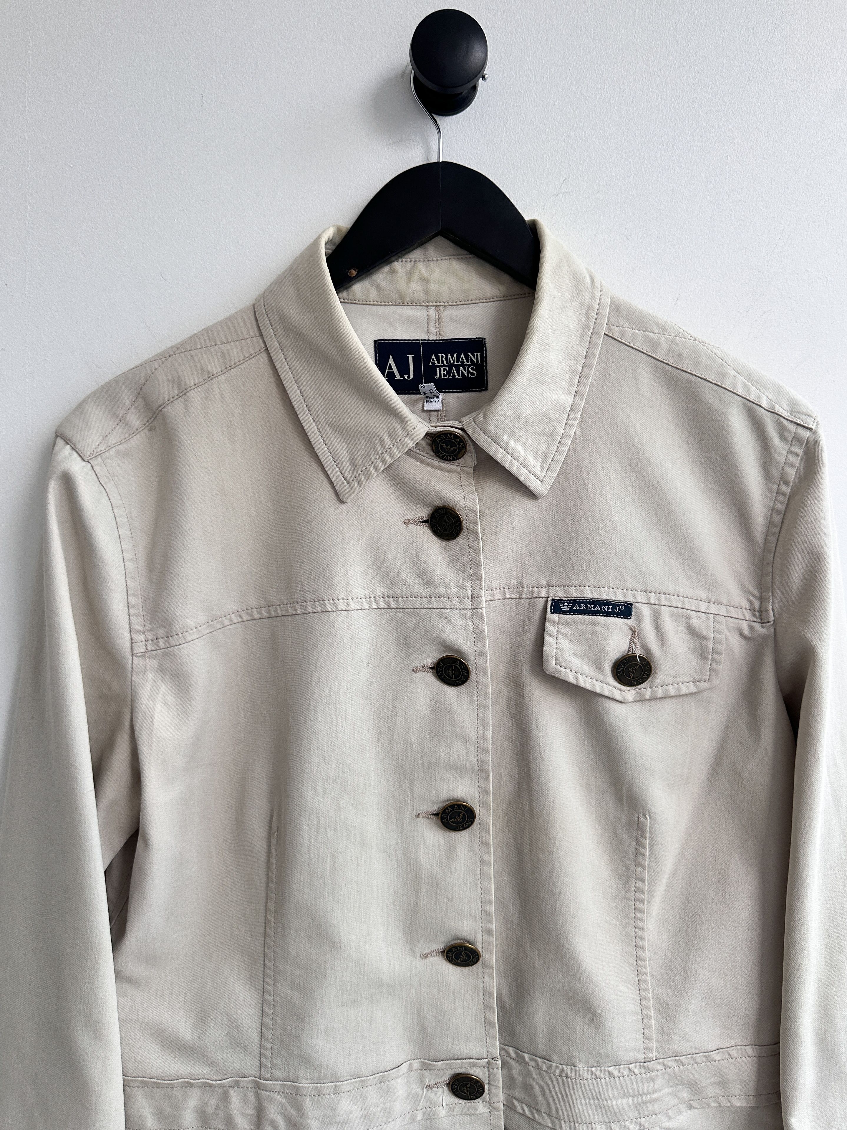 Armani Armani Jeans Cream Jacket Size XL / US 12-14 / IT 48-50 - 5 Thumbnail