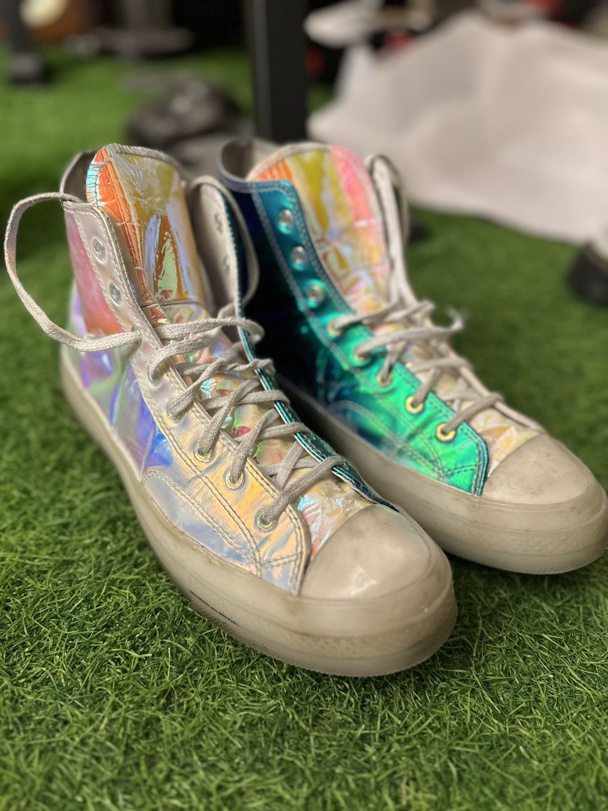 Converse high tops iridescent hotsell