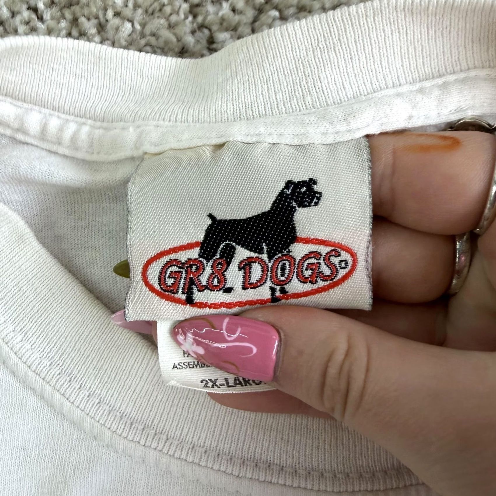 Vintage GR8 DOGS Shirt Mens 2XL White Cocker Spaniel Embroidered Tee Size US XXL / EU 58 / 5 - 5 Thumbnail