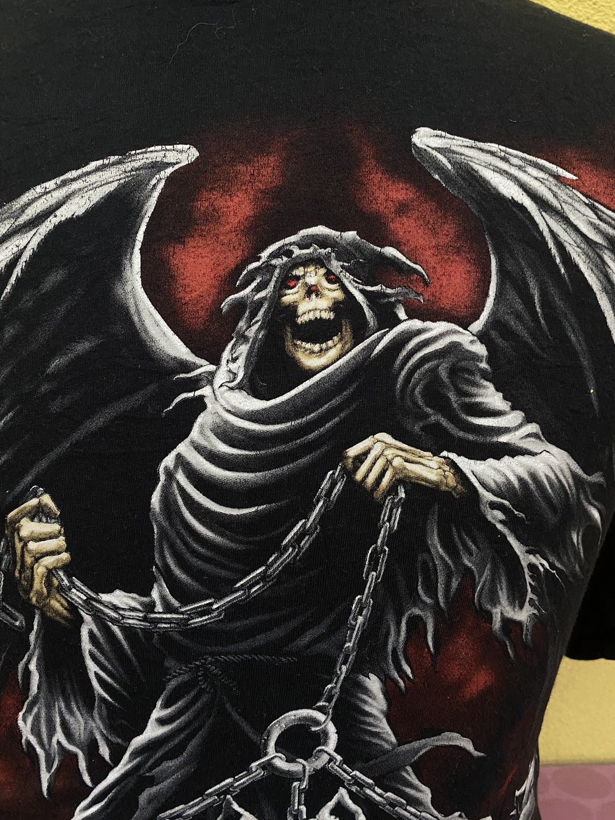 Affliction × Fruit Of The Loom × Vintage Vintage 2000s Affliction style Grim Reaper Skull Graphics Size US XXL / EU 58 / 5 - 6 Thumbnail