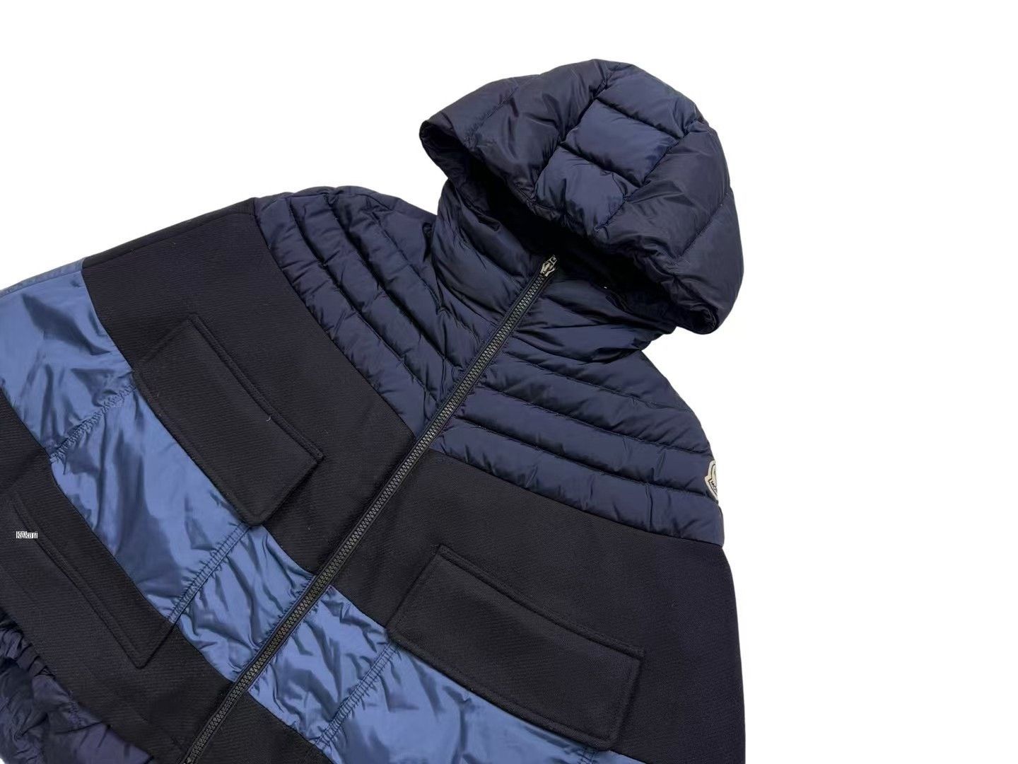 Moncler Moncler Black Blue Down Cape Coat Size US S / EU 44-46 / 1 - 3 Thumbnail