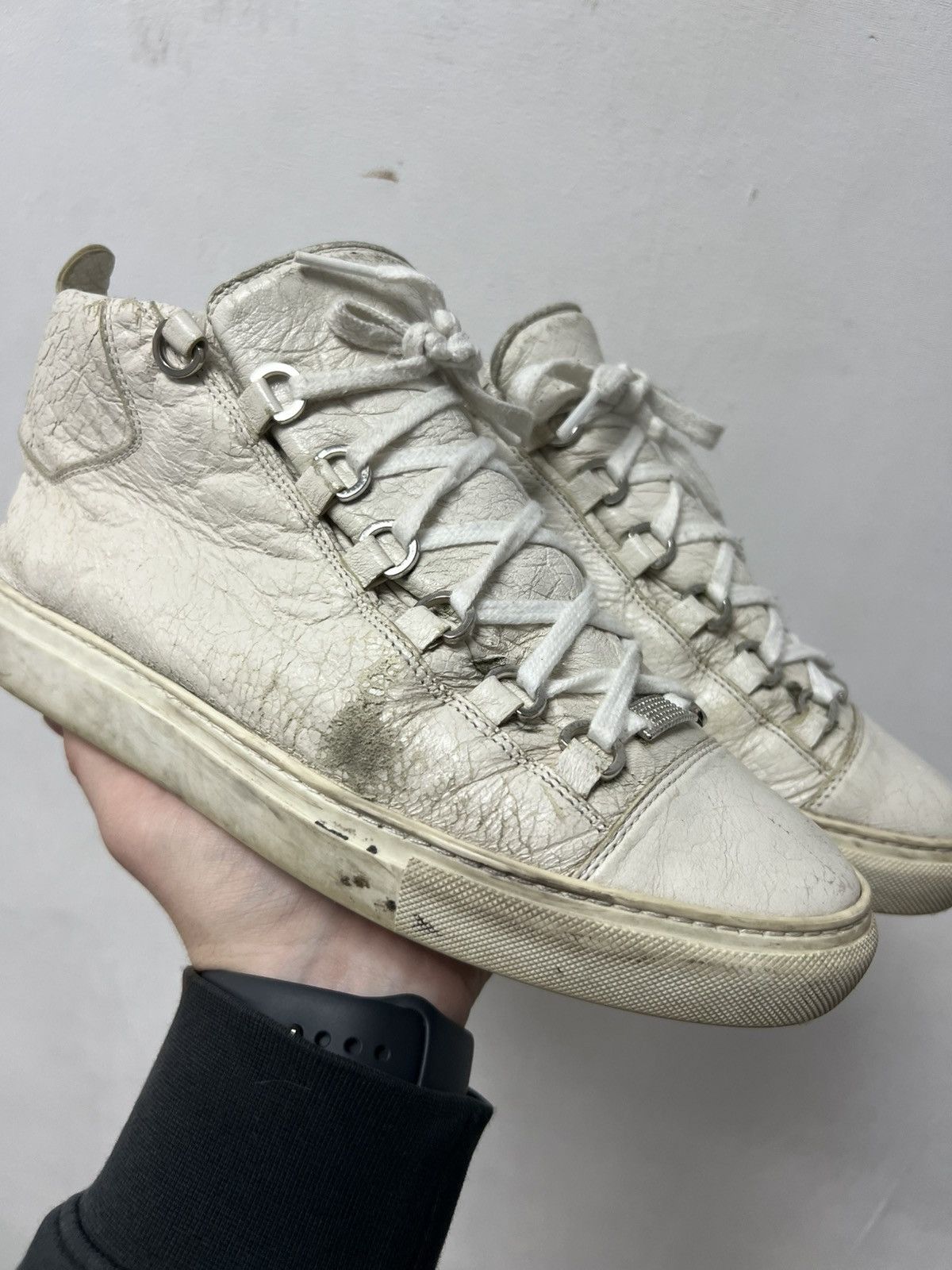 Balenciaga Balenciaga Arena High White Leather Shoes Size 39 Size US 6 / EU 39 - 3 Thumbnail