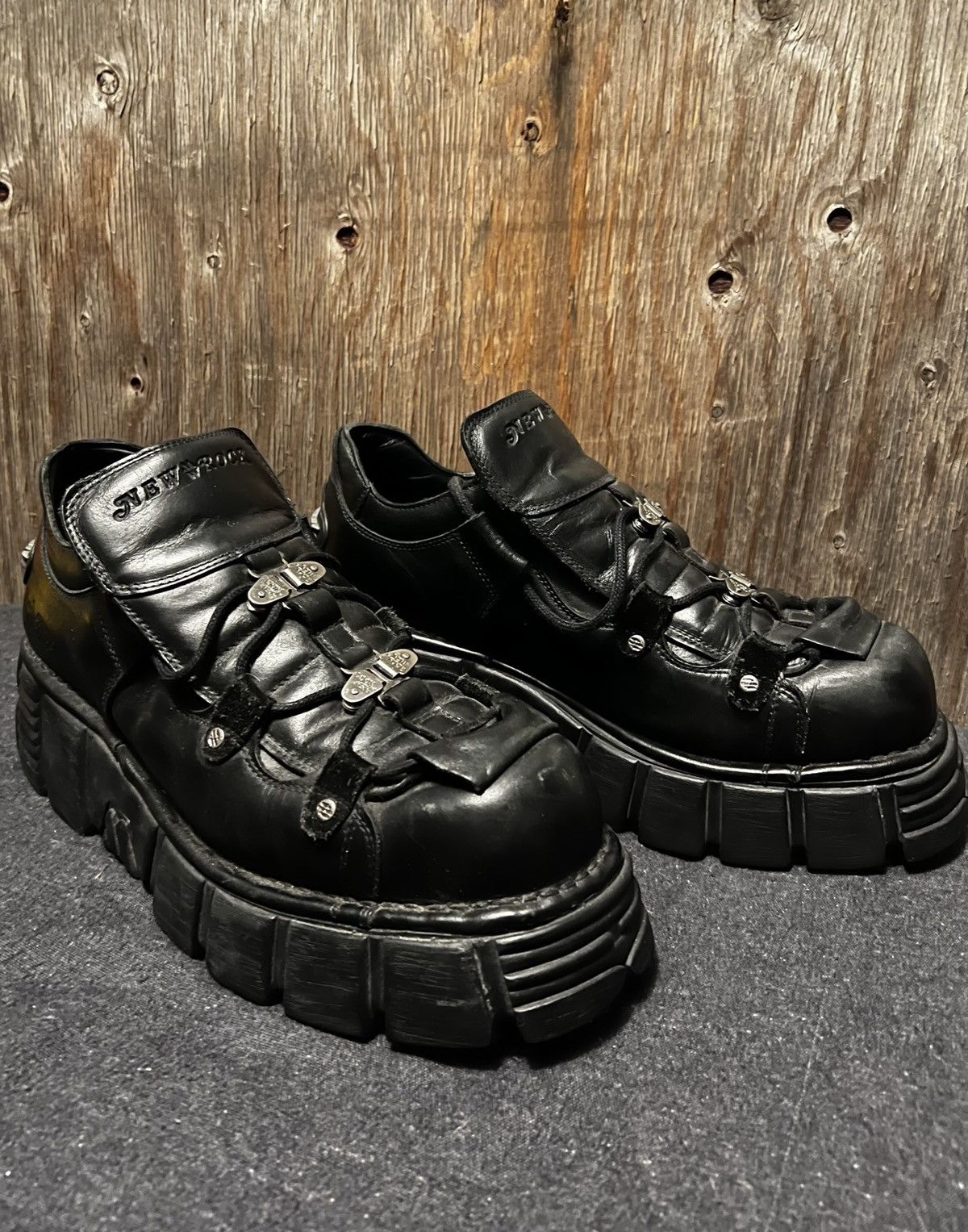 NEWROCK風ブーツ 27cm Y2K グランジ opium NEW ROCK 厚底 ブーツ スニーカー opium carti 42（Y2K厚底