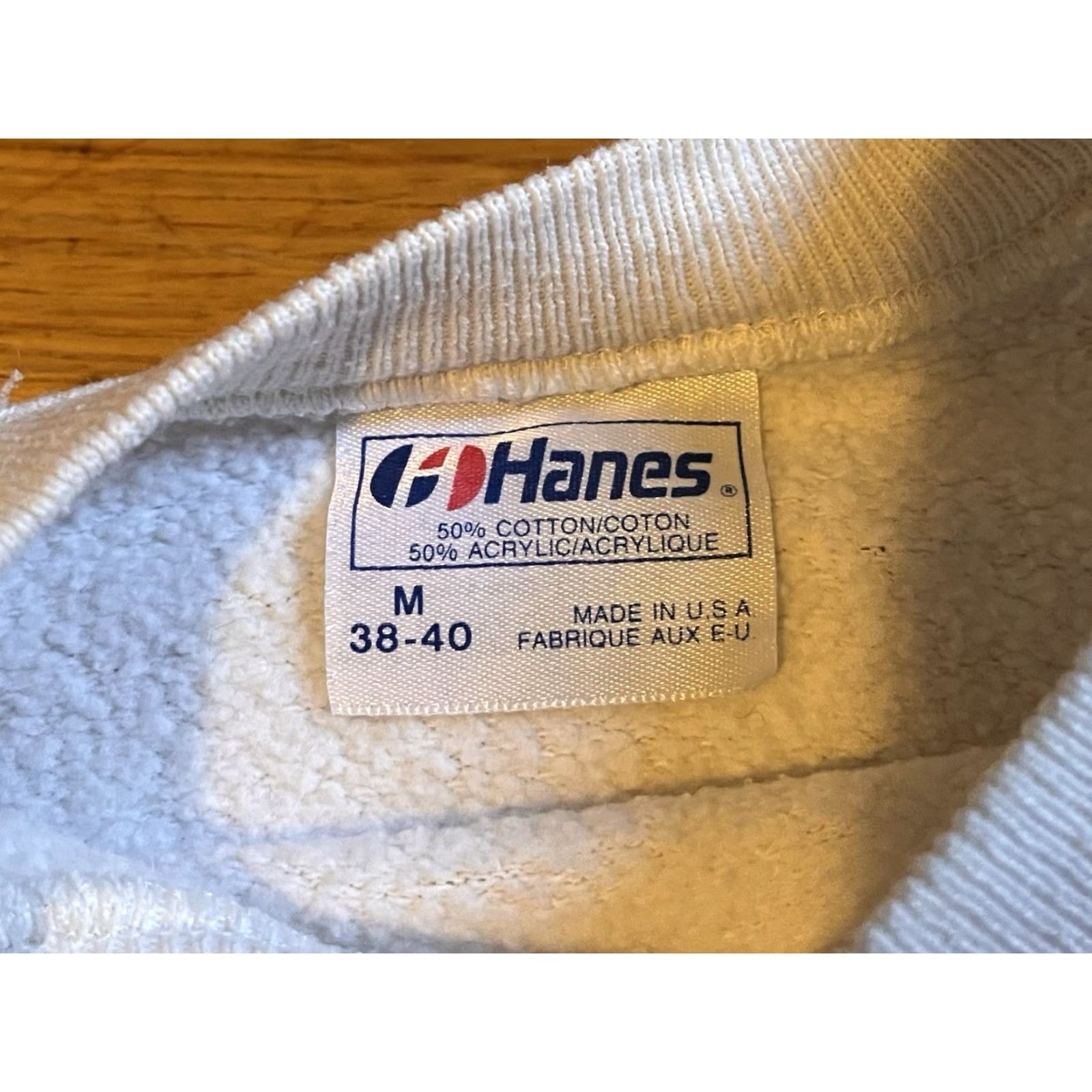 Hanes VINTAGE Hanes Sweatshirt Woman White 80s Graphic Print Raglan Sleeve M Womens Pullover Size M / US 6-8 / IT 42-44 - 6 Thumbnail
